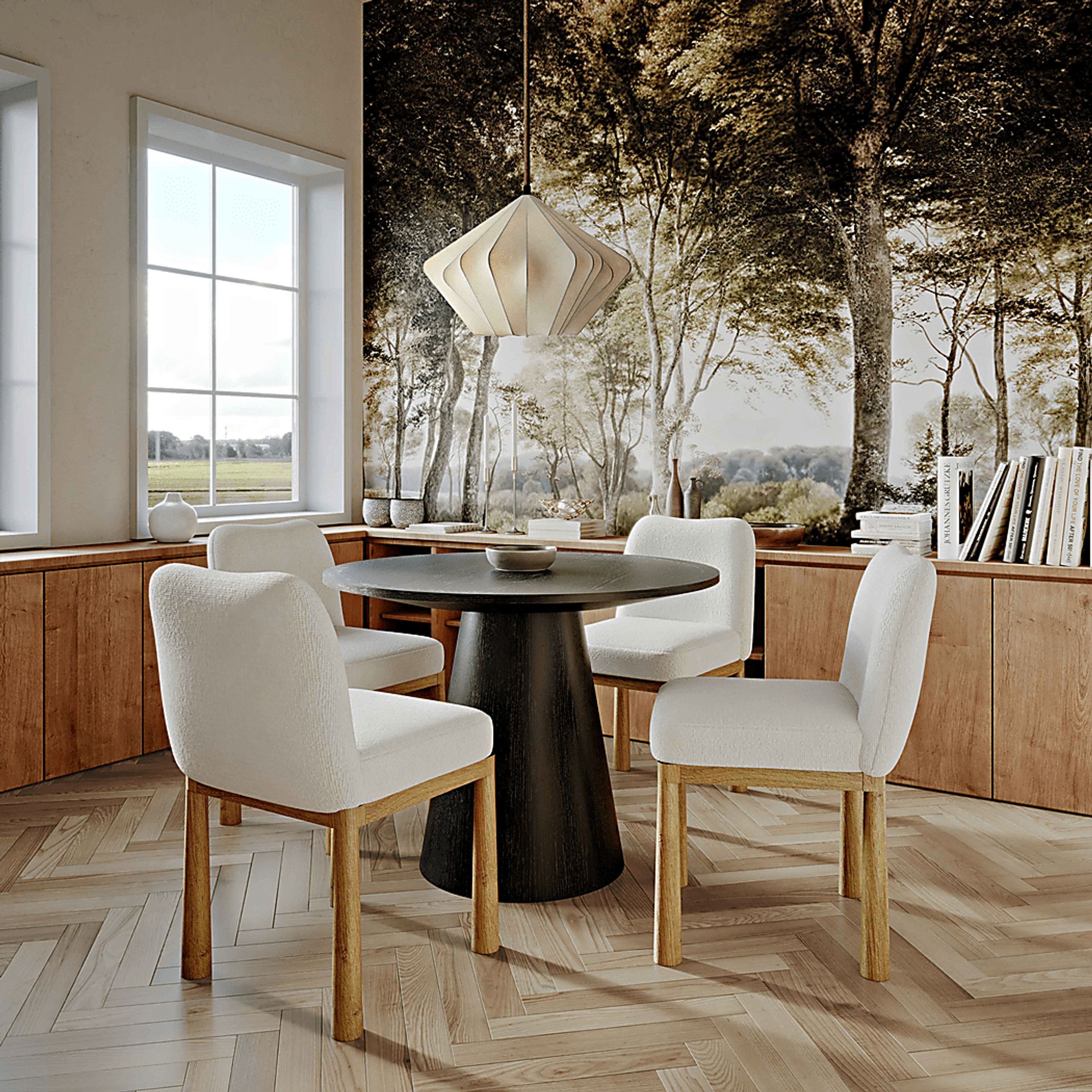Deorsam Cream Dining Chair - Image 2