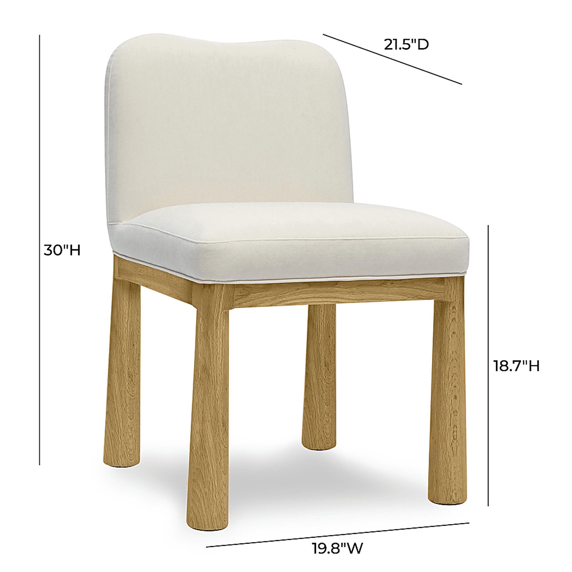 Deorsam Cream Dining Chair - Image 6