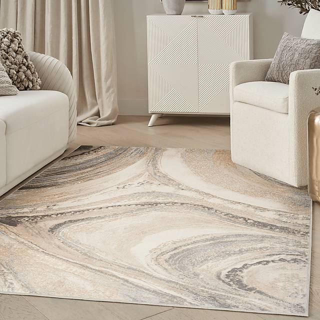 Dephia Cream/Gray 5'3 x 7'3 Rug - Thumbnail - Image 3
