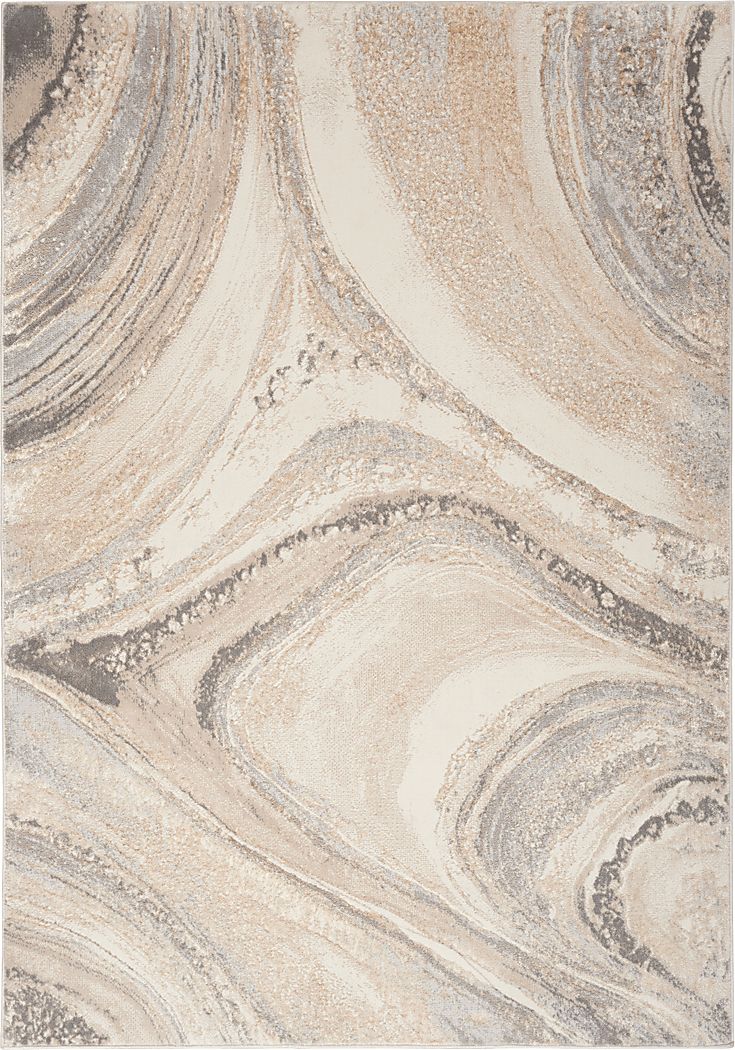 Dephia Cream/Gray 5'3 x 7'3 Rug