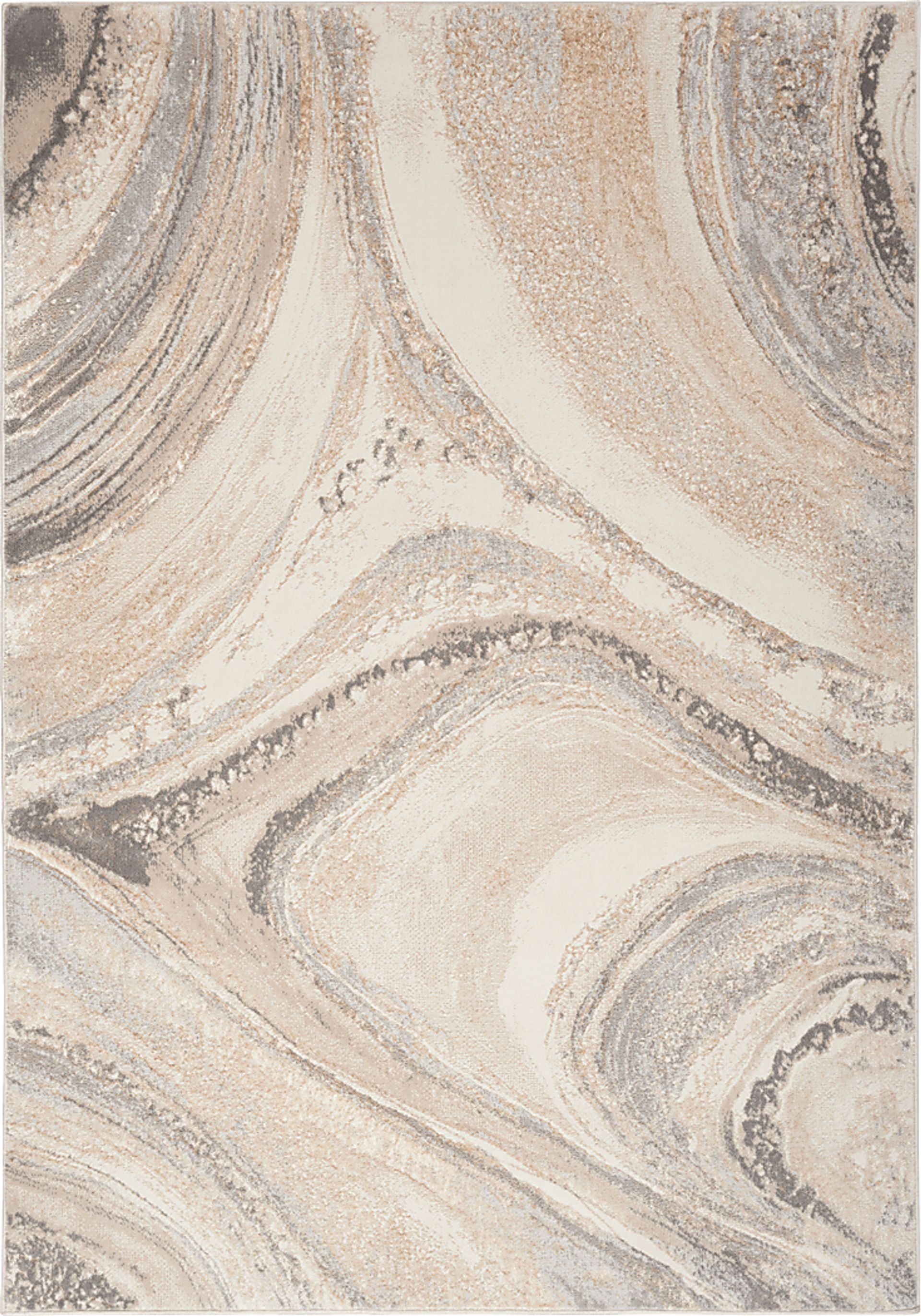 Dephia Cream/Gray 5'3 x 7'3 Rug - Image 1
