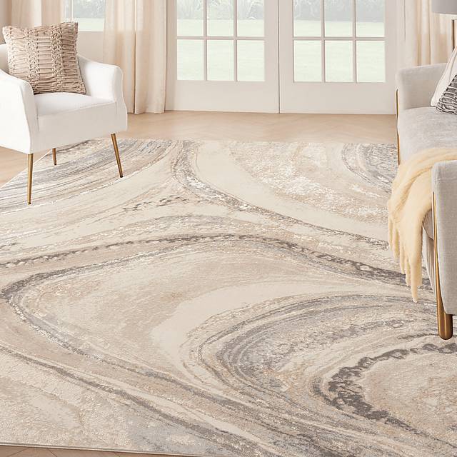 Dephia Cream/Gray 7'10 x 9'10 Rug - Thumbnail - Image 2