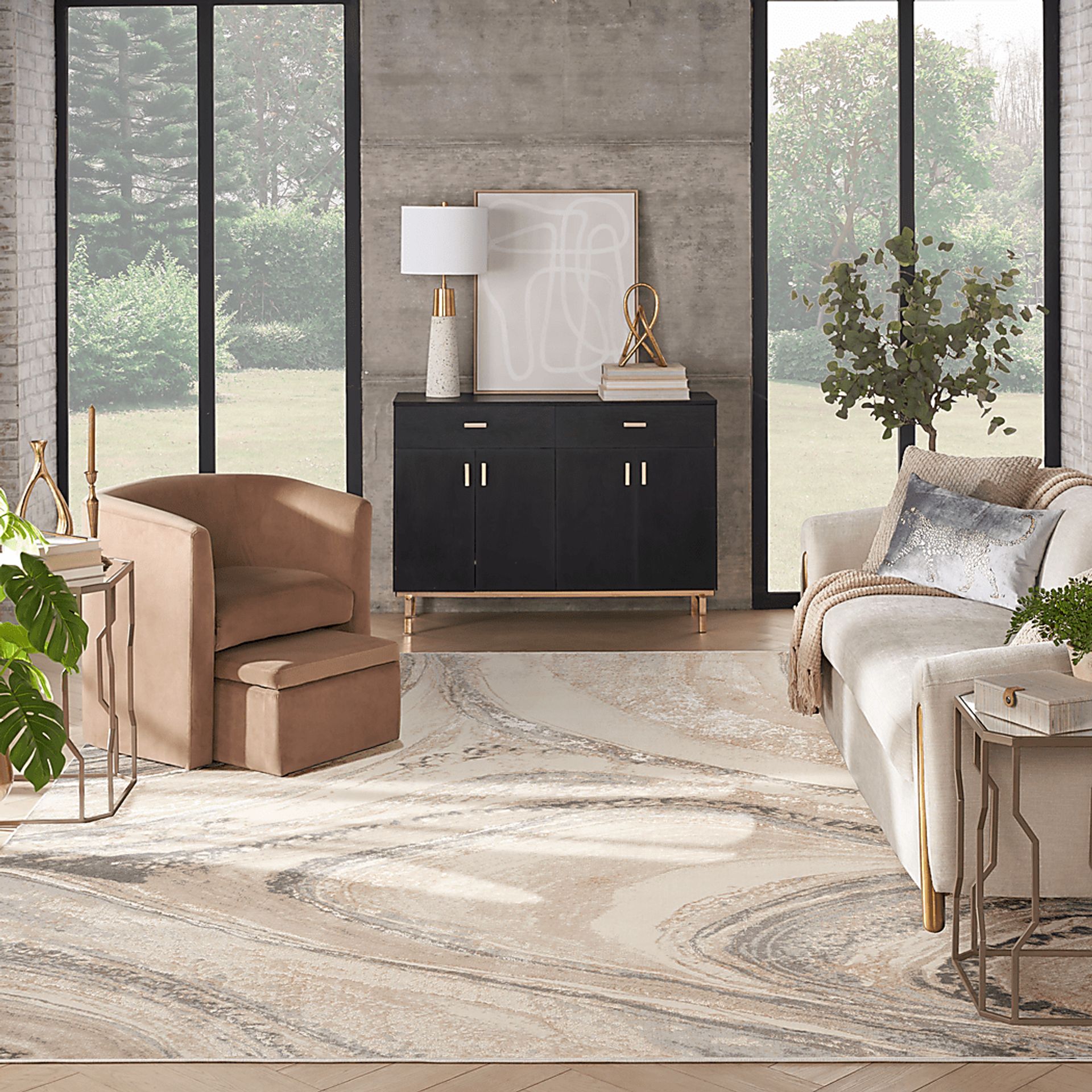 Dephia Cream/Gray 9' x 12' Rug - Image 3