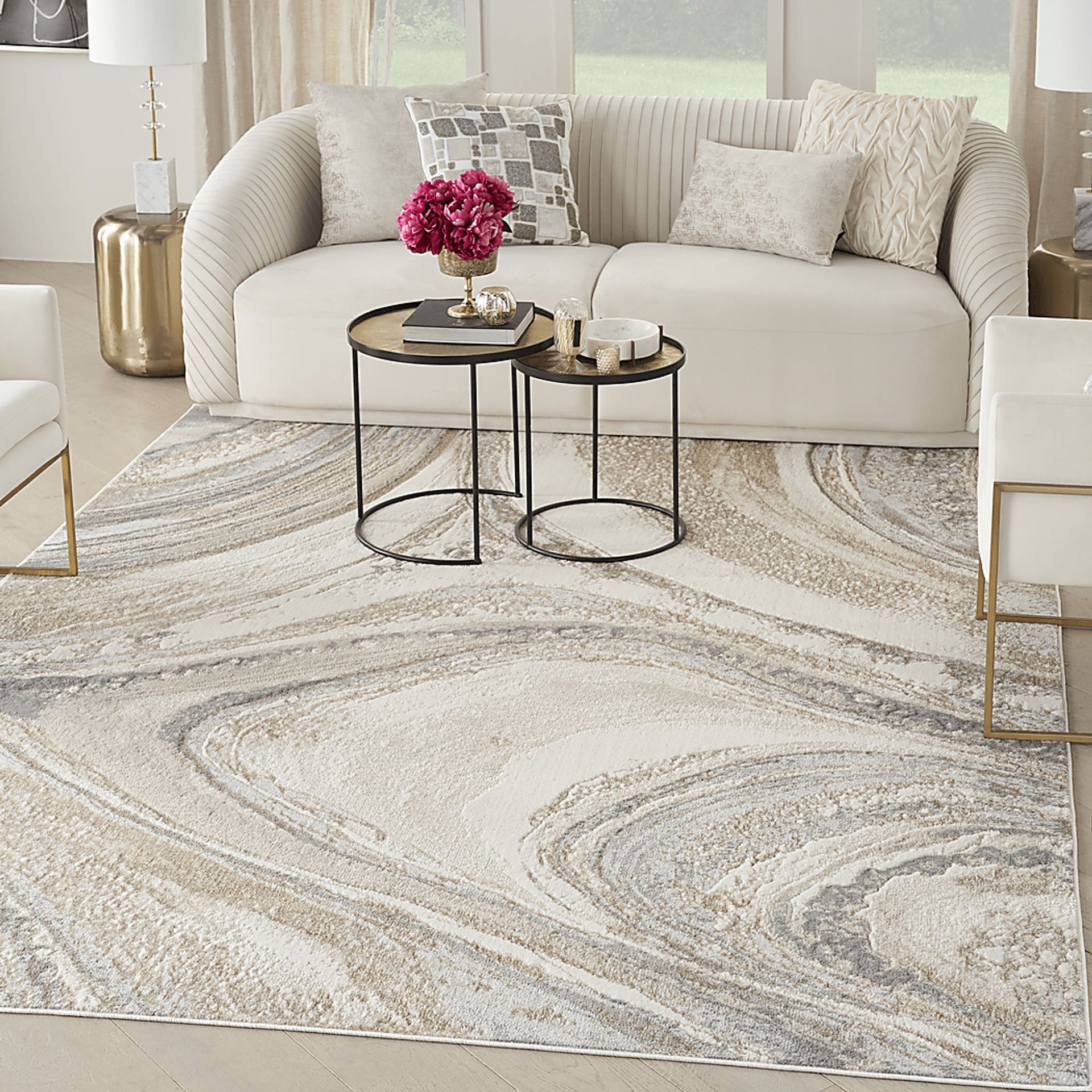 Dephia Cream/Gray 9' x 12' Rug - Image 3