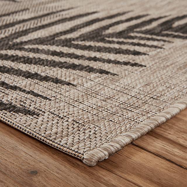 Derall Black 7'9 x 9'5 Indoor/Outdoor Rug - Thumbnail - Image 2