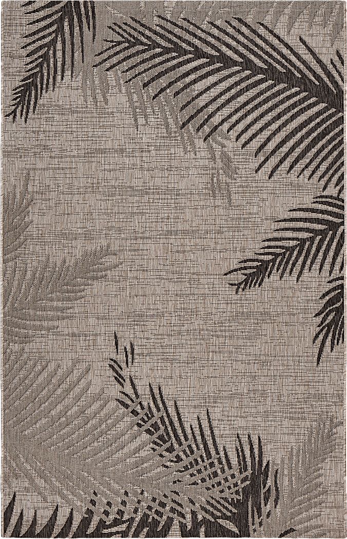 Derall Black 7'9 x 9'5 Indoor/Outdoor Rug