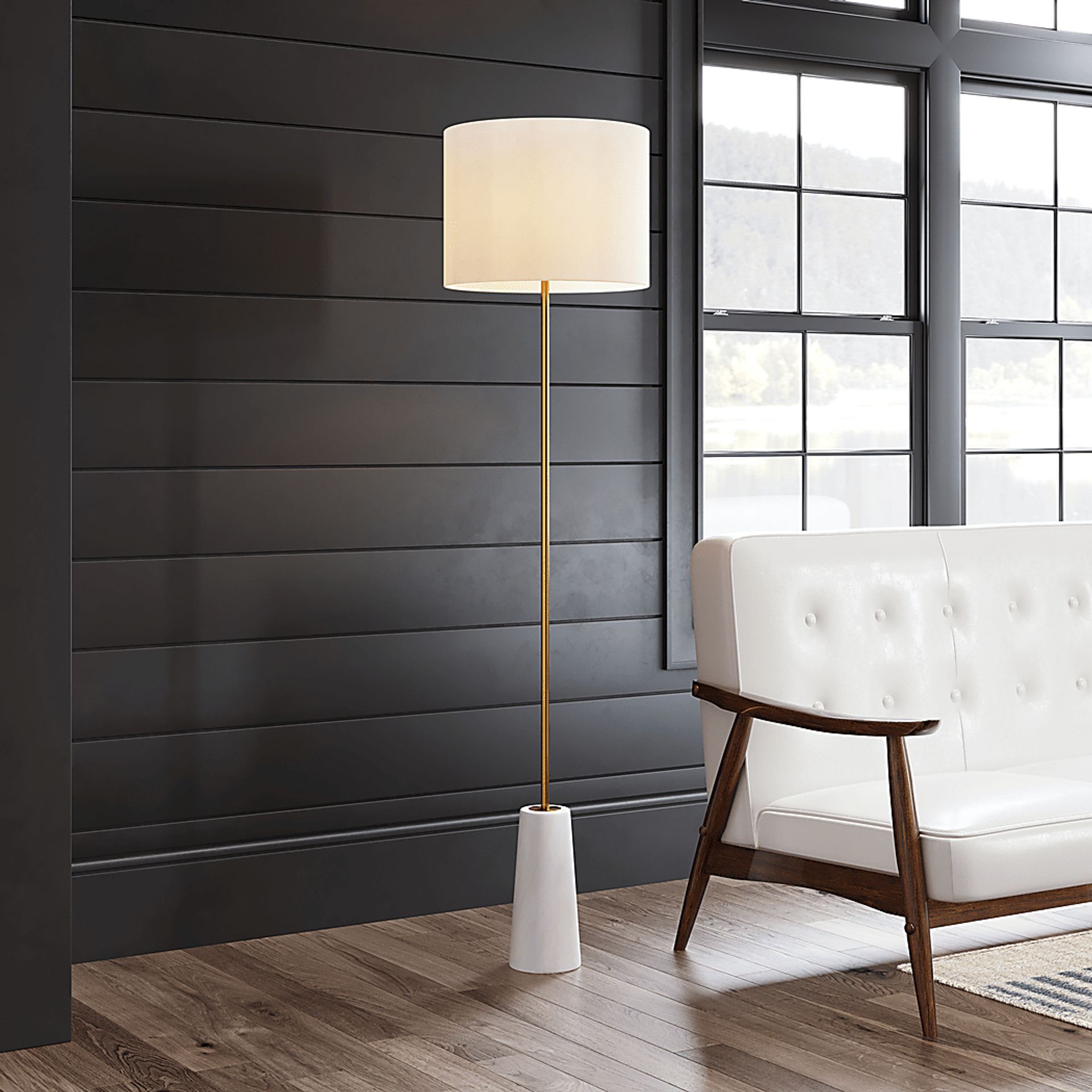 Dereef Gate White Floor Lamp - Image 7