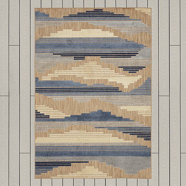 Derose Bay Blue 6' x 9' Indoor/Outdoor Rug - Thumbnail - Image 4