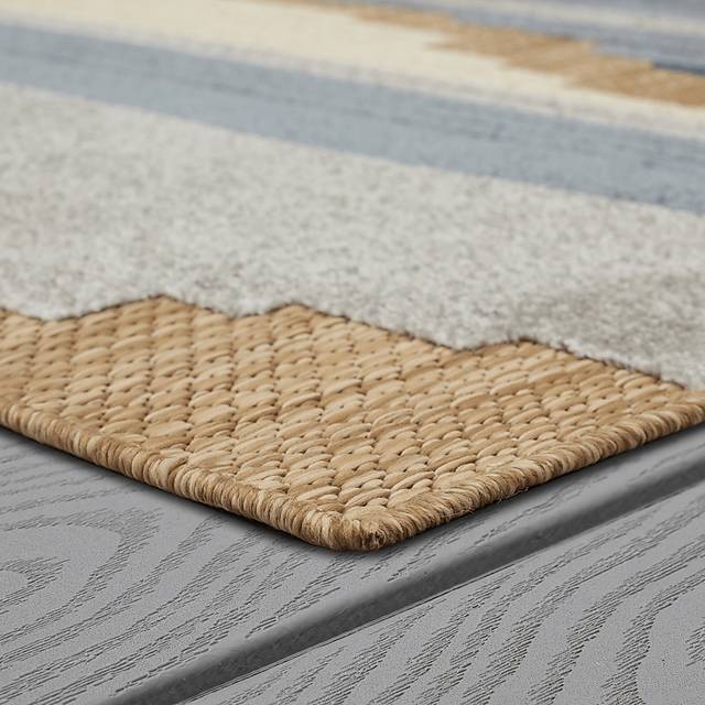 Derose Bay Blue 6' x 9' Indoor/Outdoor Rug - Thumbnail - Image 6