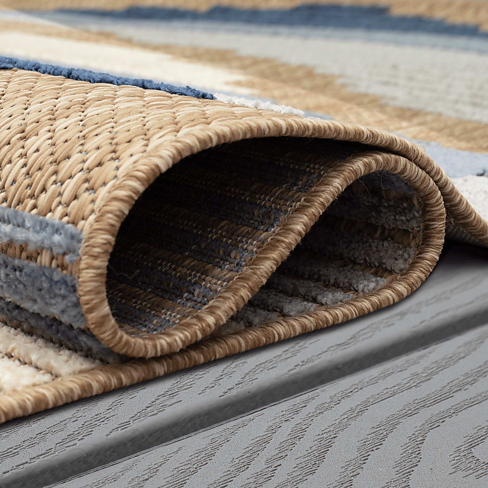 Derose Bay Blue 7'10 x 10' Indoor/Outdoor Rug - Image 9