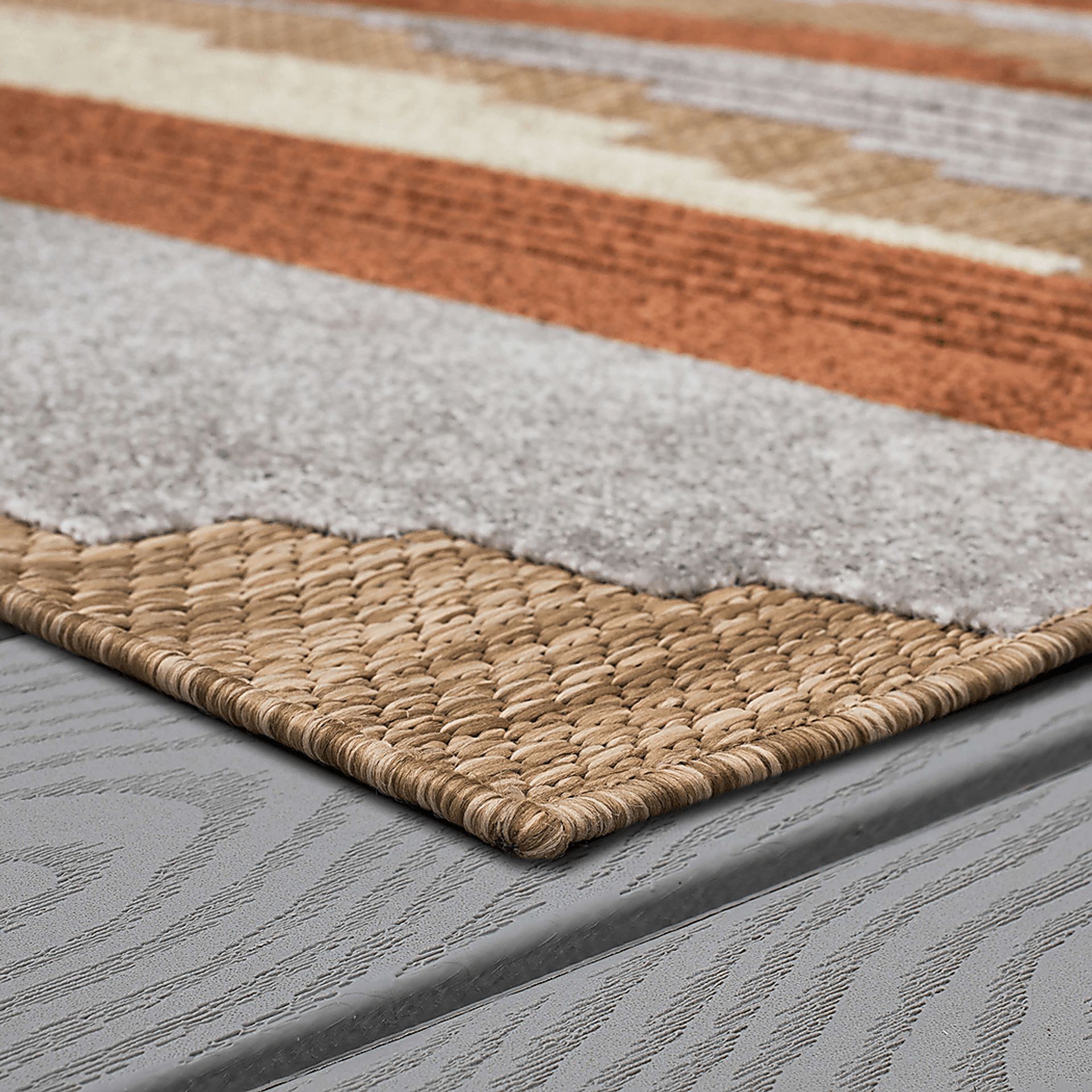 Derose Bay Rust 6' x 9' Indoor/Outdoor Rug - Image 9