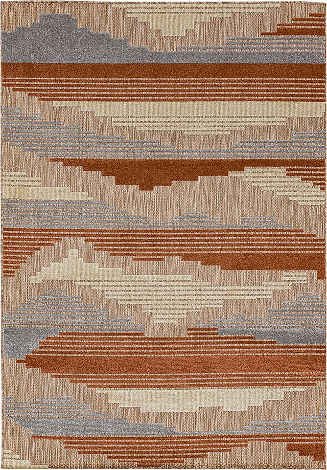 Derose Bay Rust 7'10 x 10' Indoor/Outdoor Rug - Thumbnail - Image 1