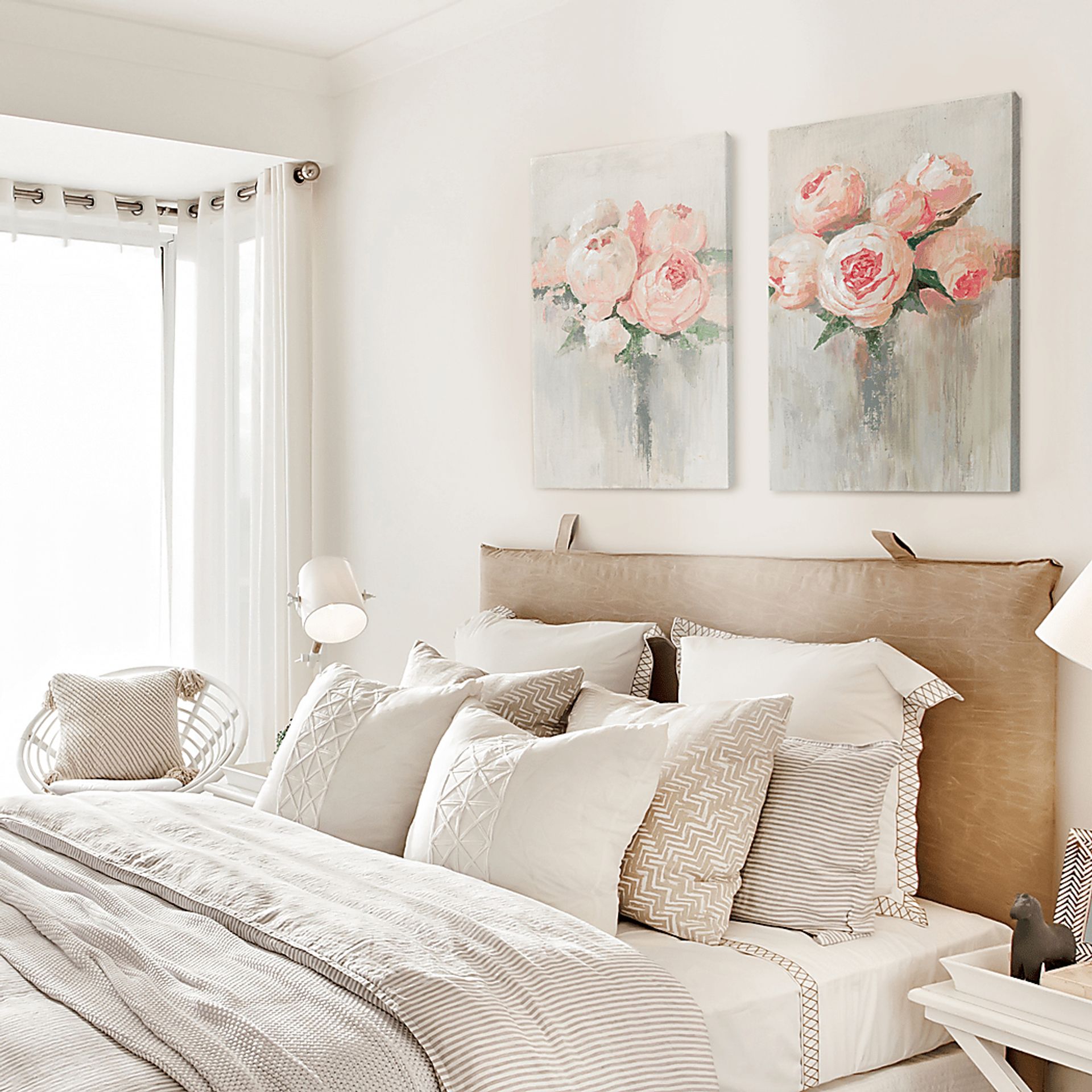 Derwid Pink Canvas Wall Art - Image 2