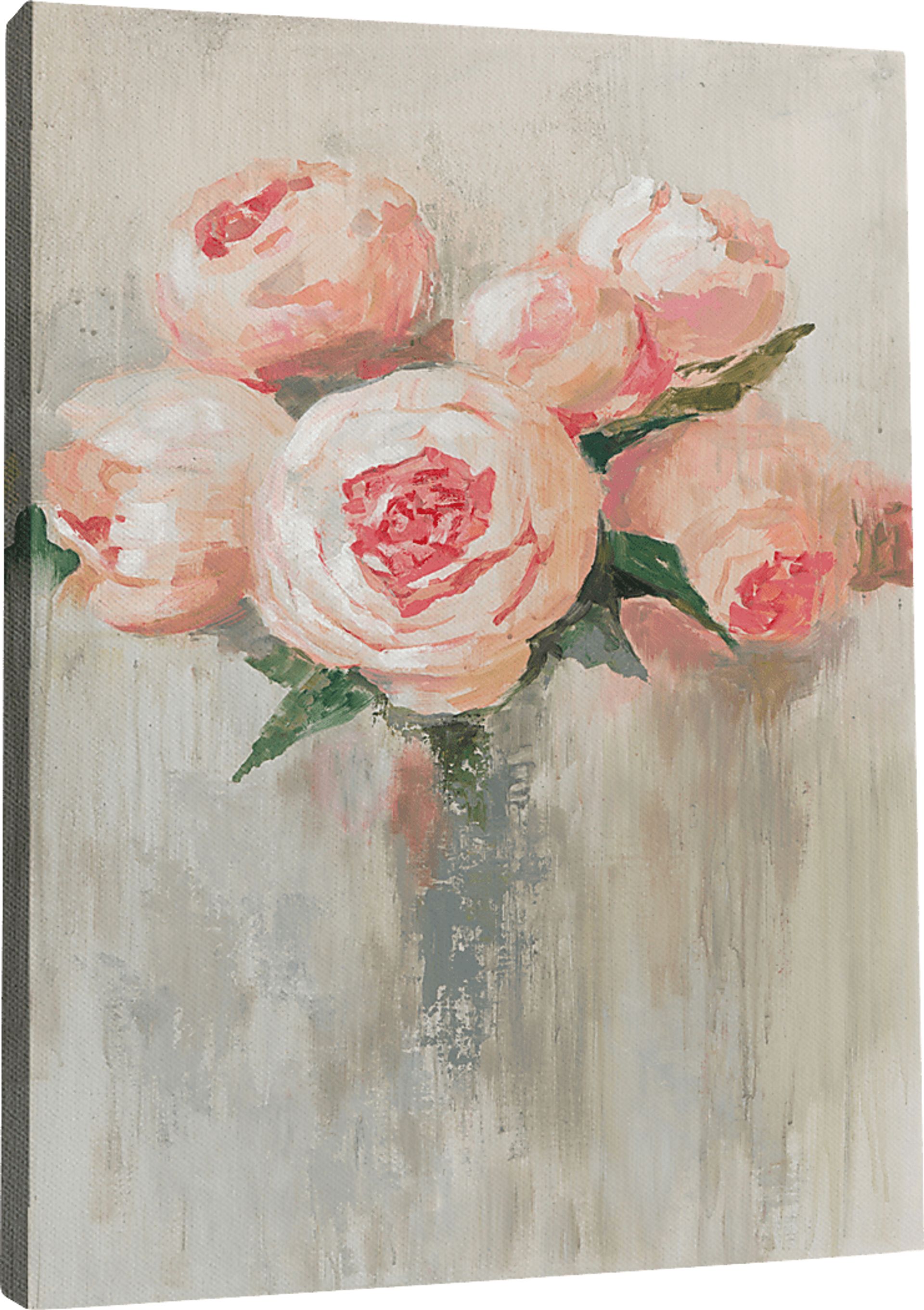 Derwid Pink Canvas Wall Art - Image 1