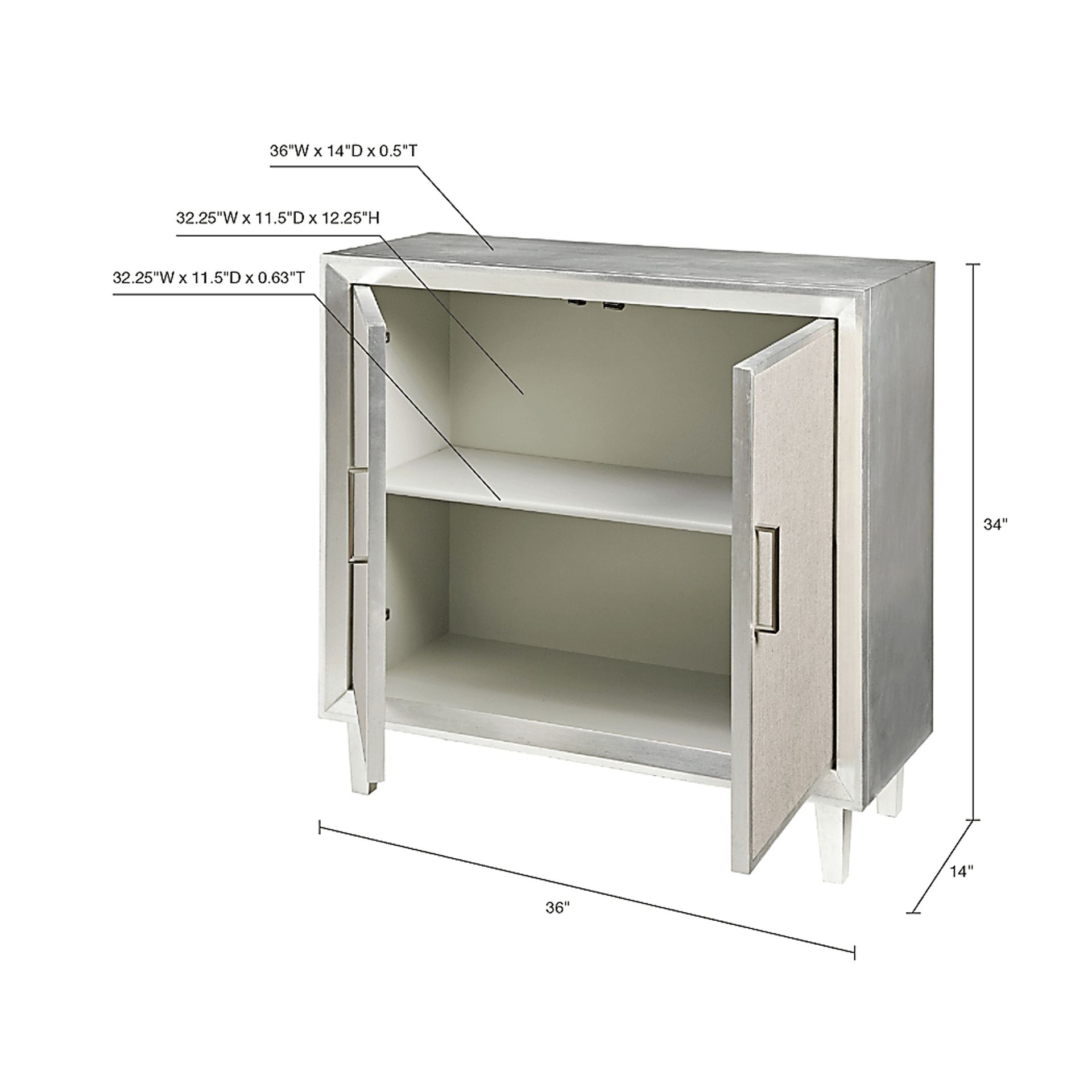 Desalvo Silver Accent Cabinet - Image 9