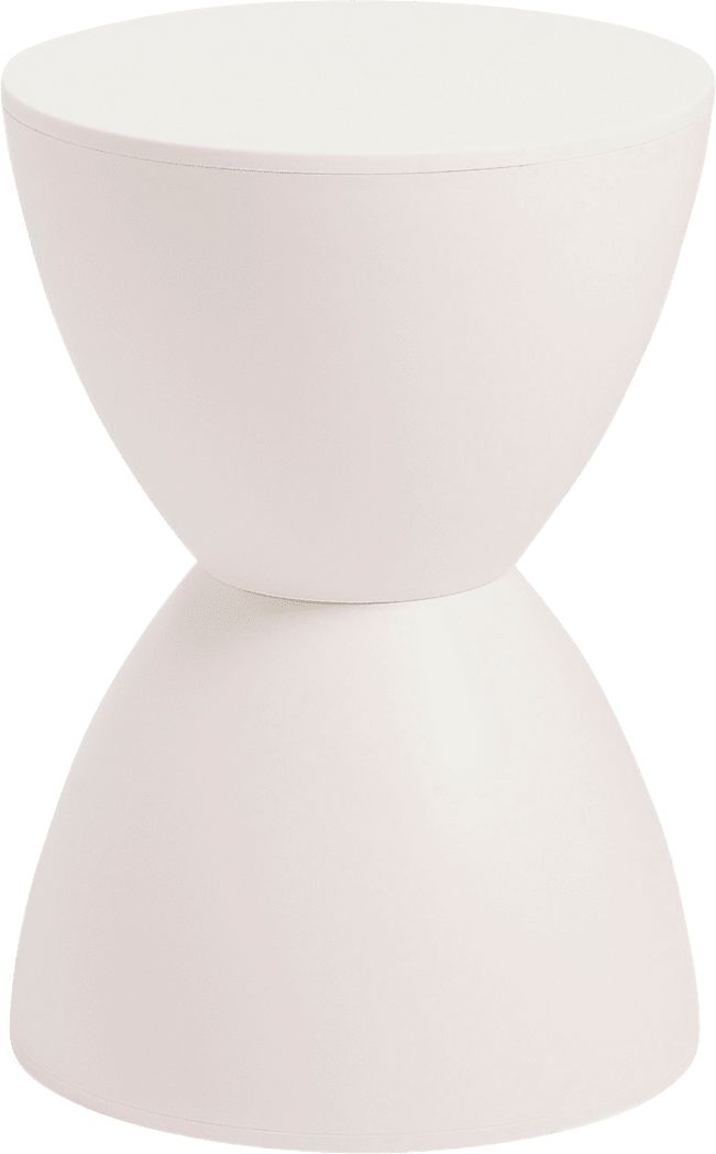 Deschamp White Accent Stool
