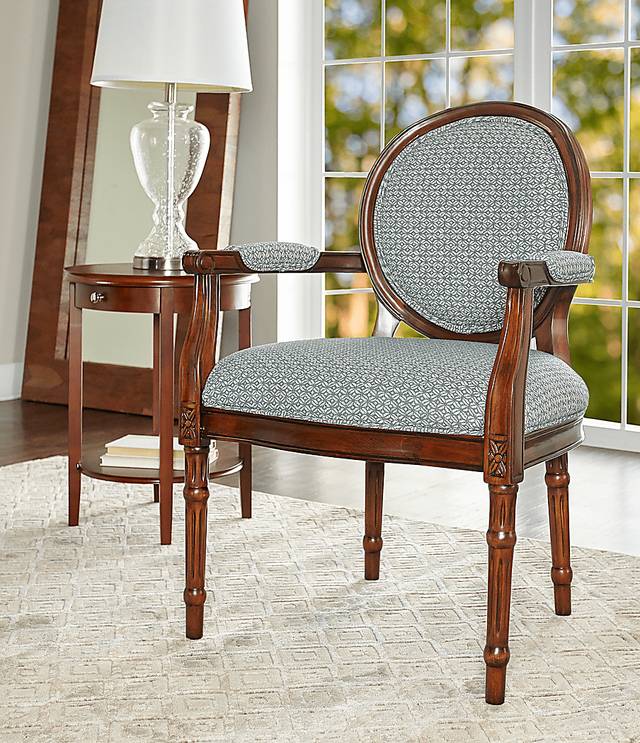 Desdemona Blue Accent Chair - Thumbnail - Image 4