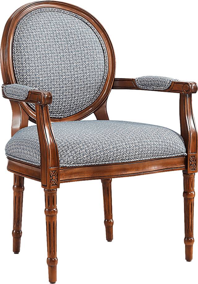 Desdemona Blue Accent Chair - Thumbnail - Image 1