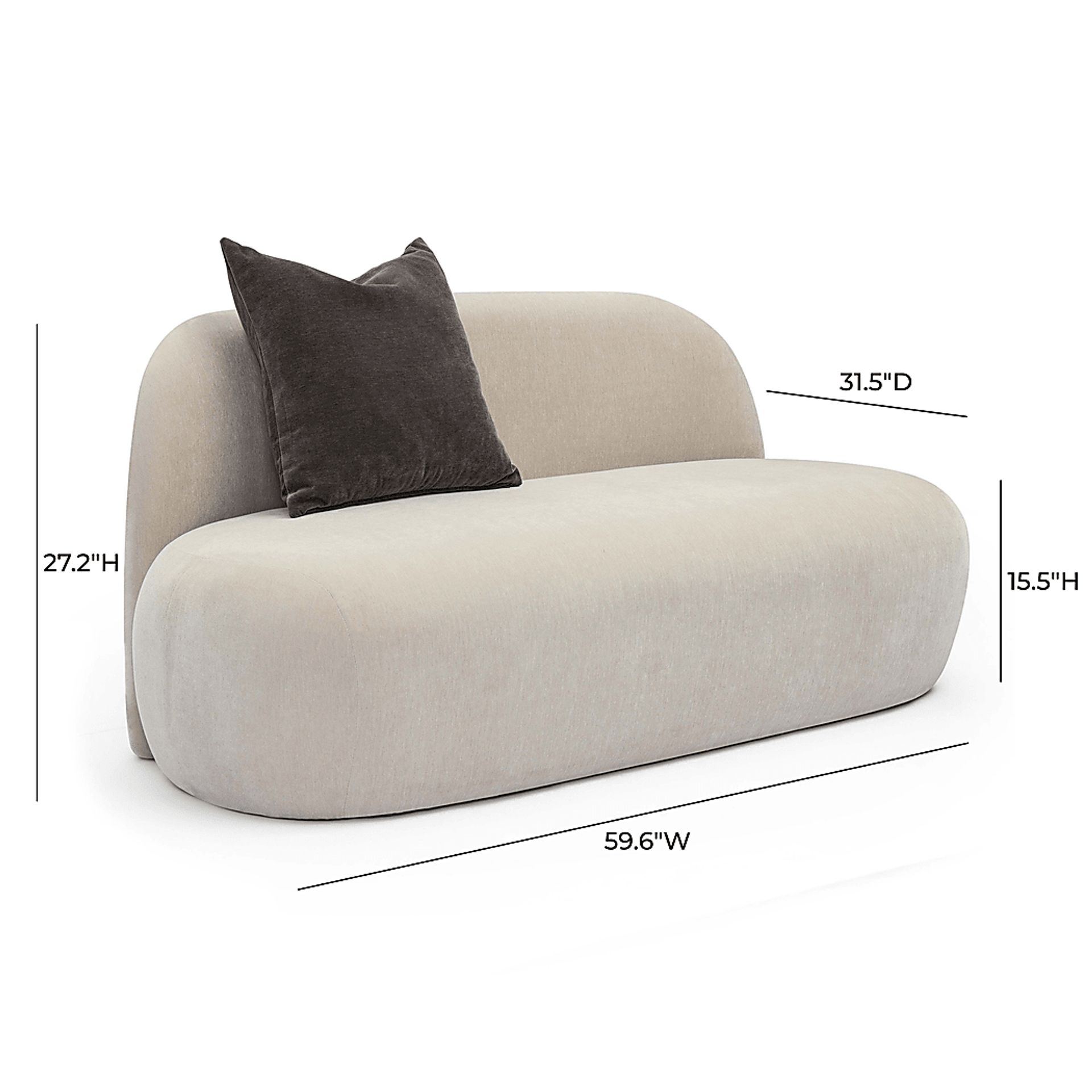 Deserprises Taupe Loveseat - Image 5
