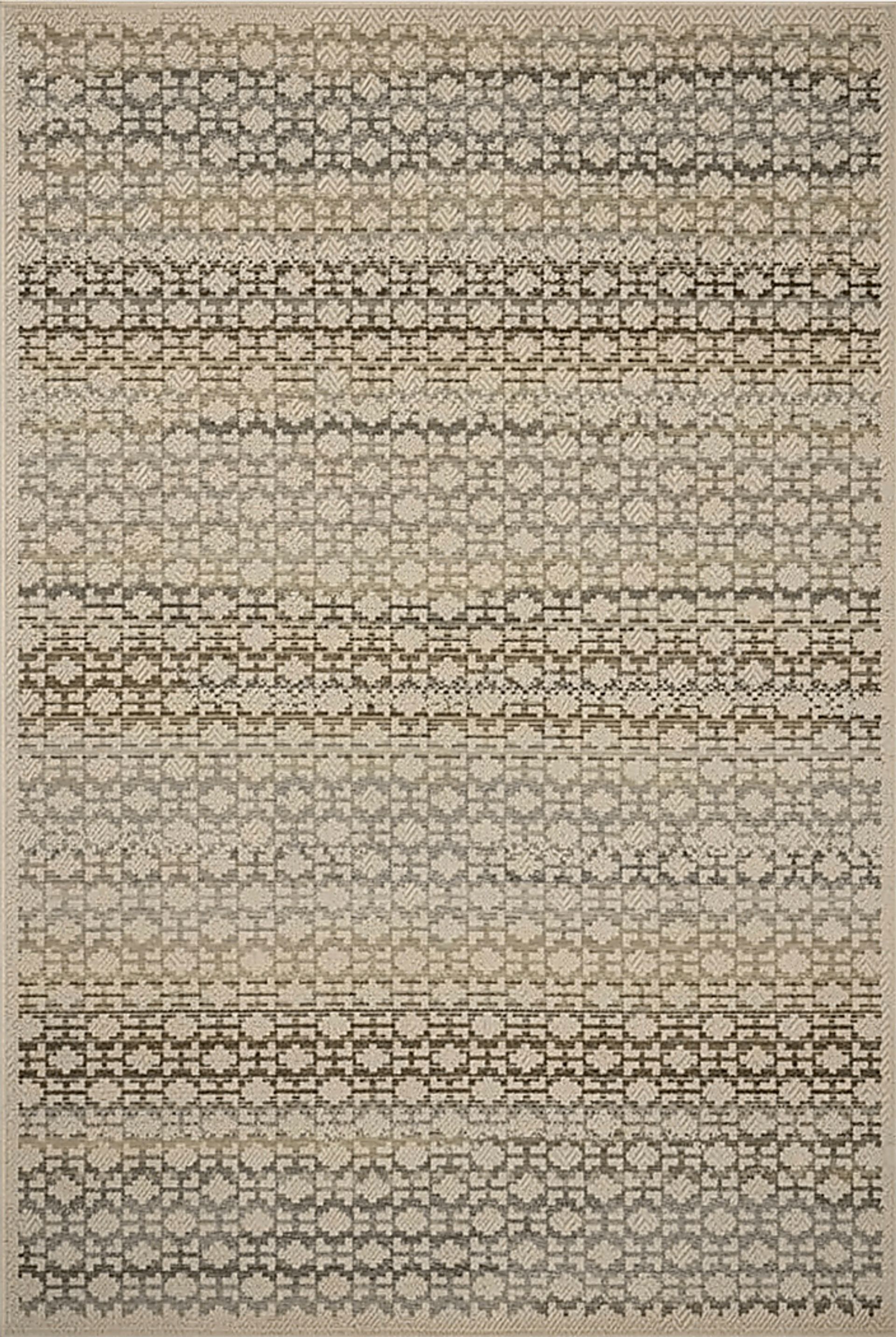 Desert Loom Beige Multi 7'6 x 10' Indoor/Outdoor Rug - Image 1