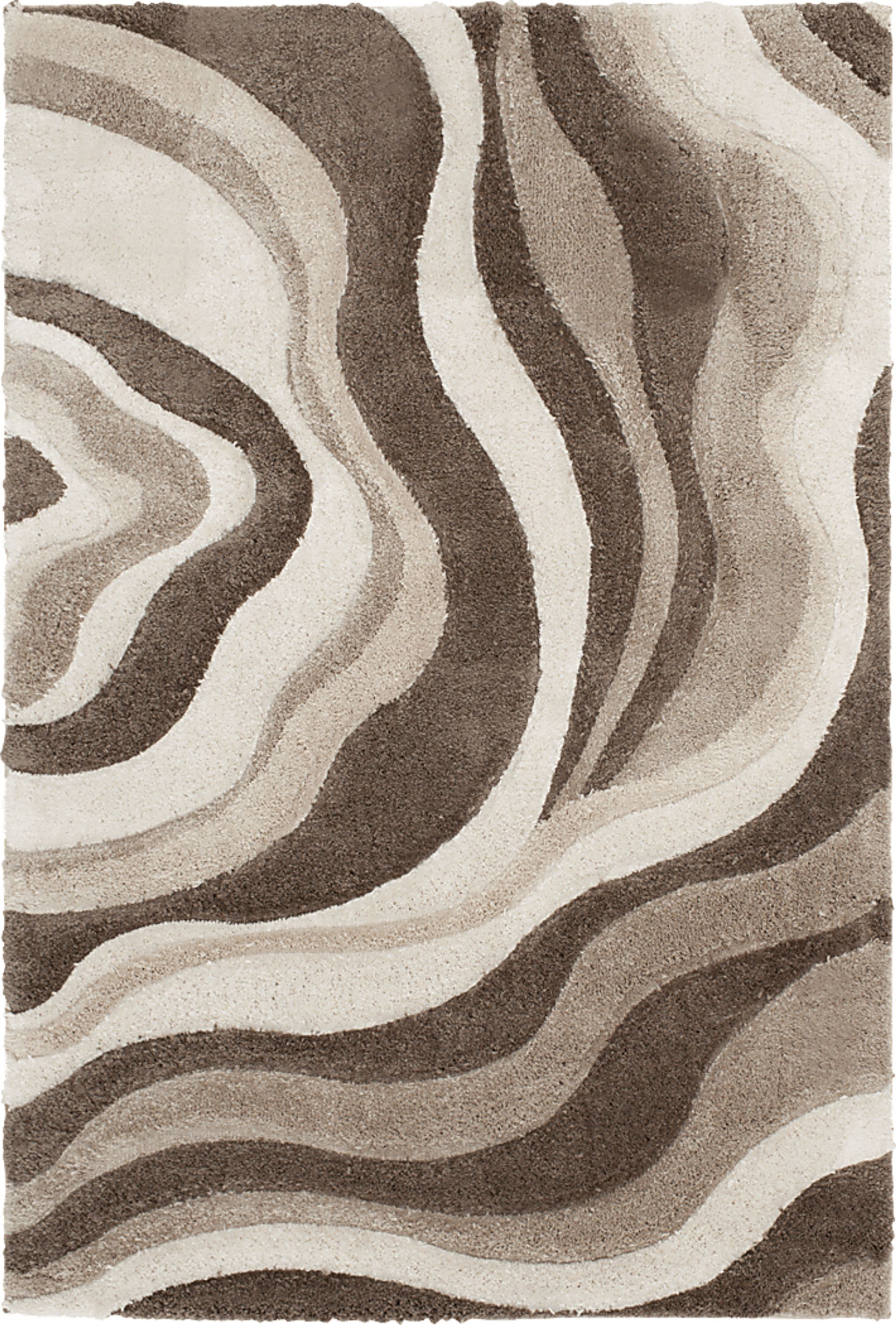 Desert Waves Brown 5' x 7'3 Rug - Image 1