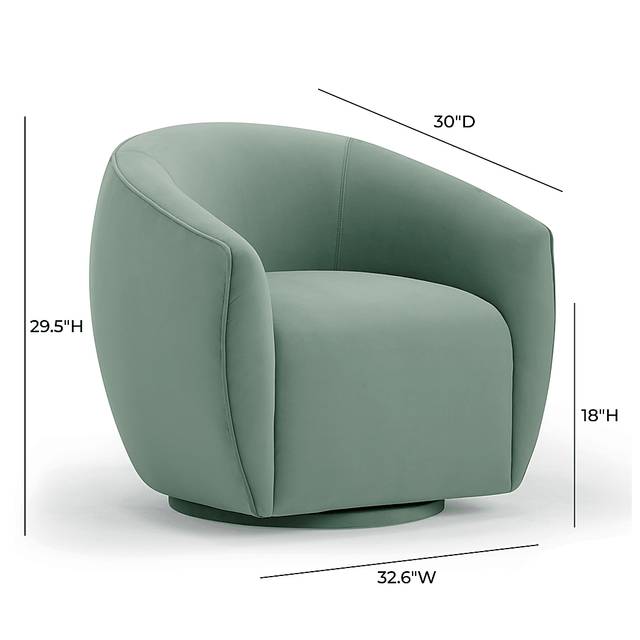 Desertpeak Blue Swivel Accent Chair - Thumbnail - Image 6