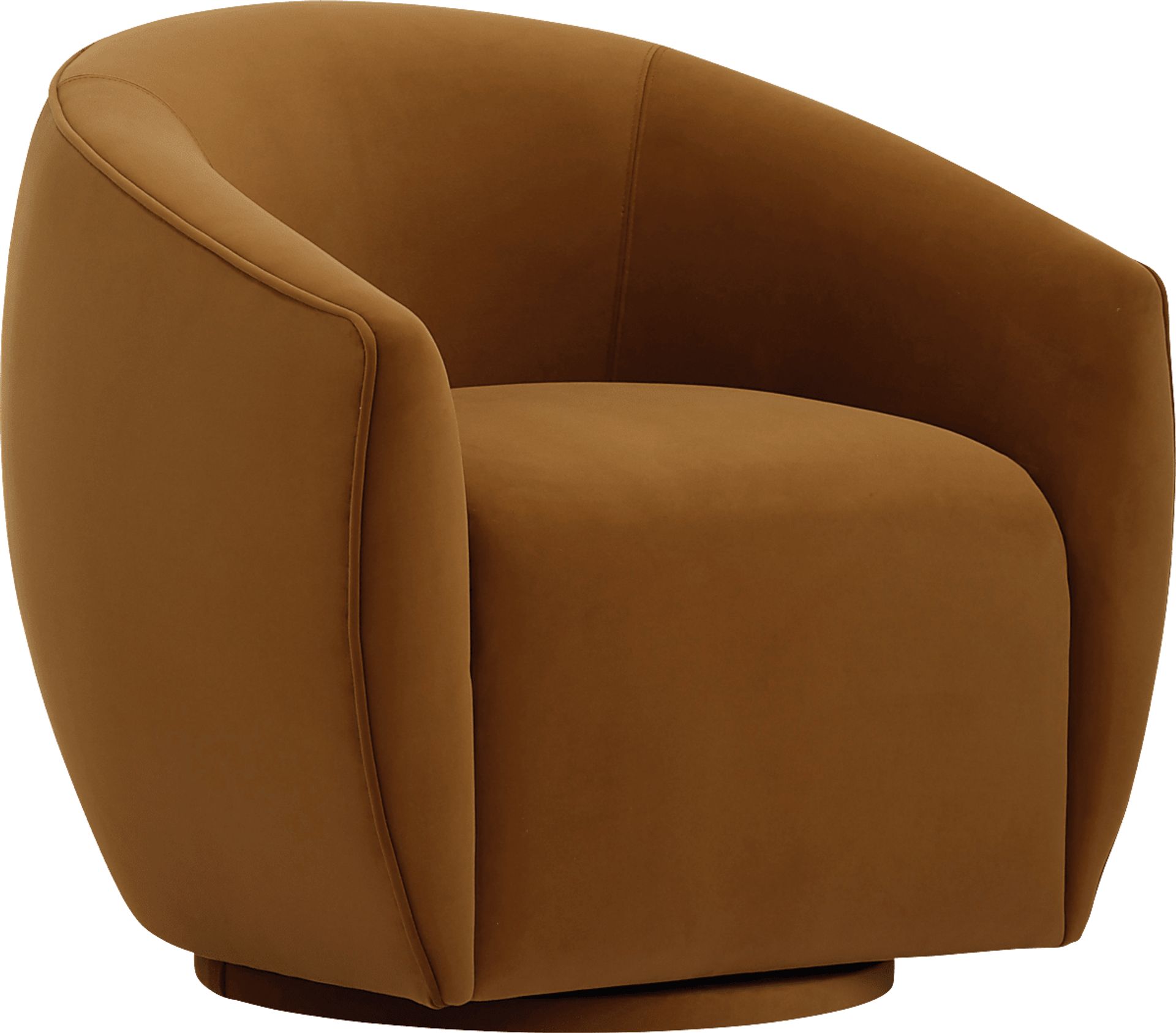 Desertpeak Cognac Swivel Accent Chair - Image 1
