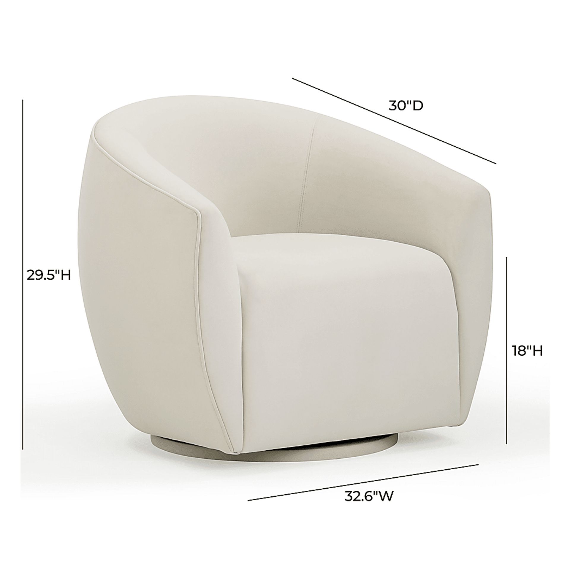 Desertpeak Cream Swivel Accent Chair - Image 6