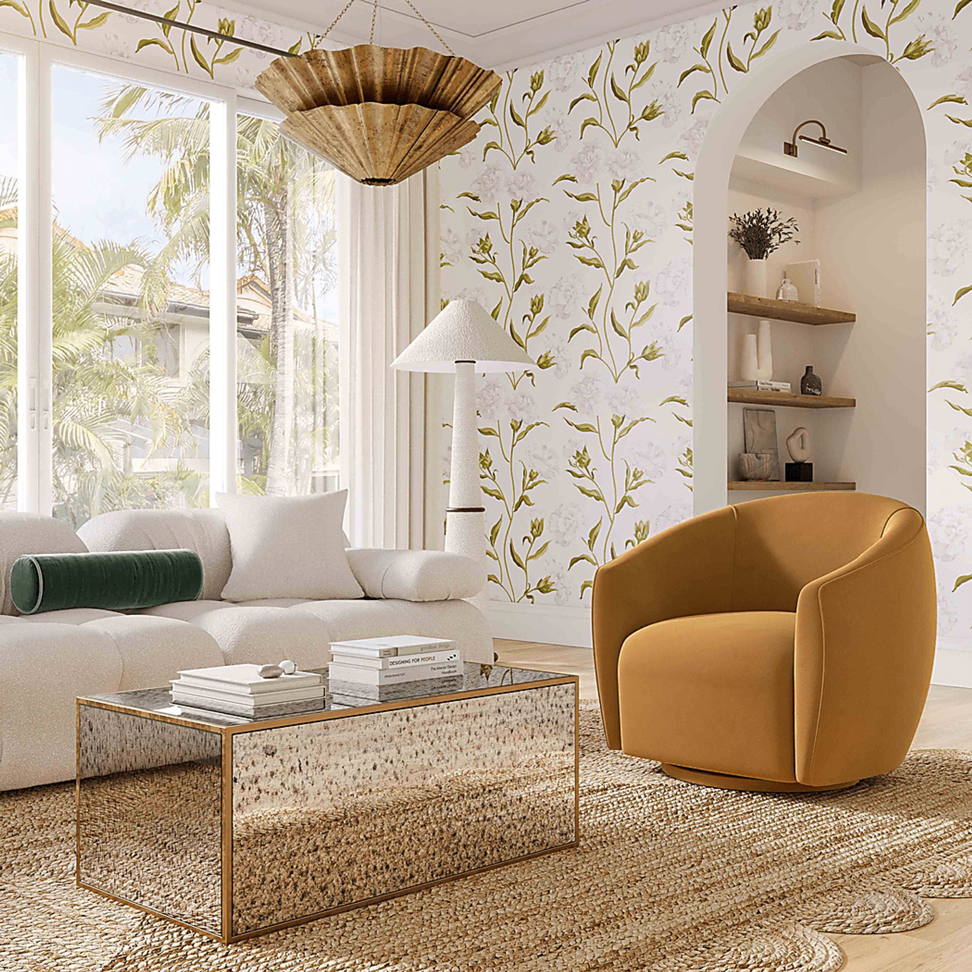 Desertpeak Tan Swivel Accent Chair - Image 2