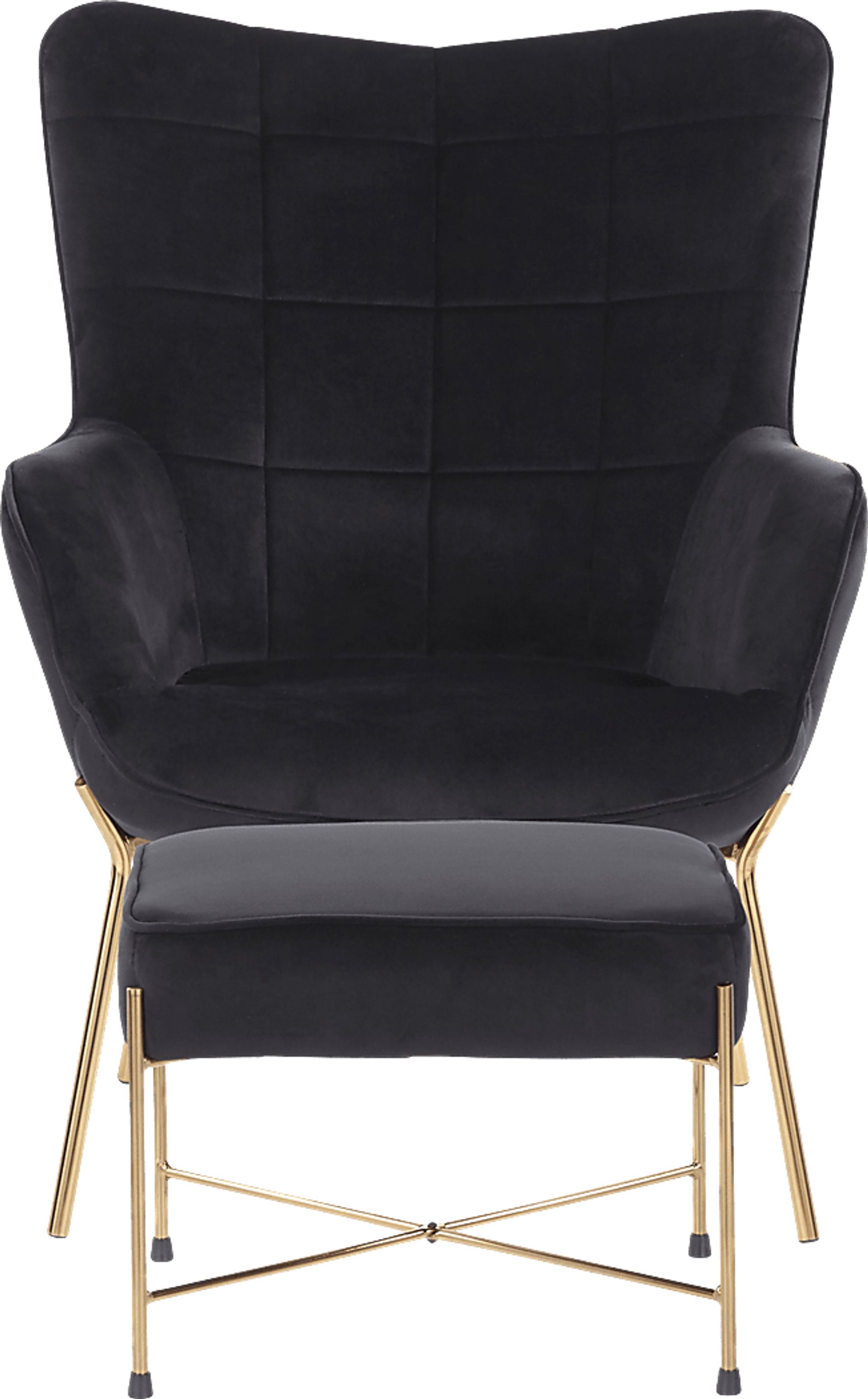 Desmare Black Accent Chair and Ottoman - Image 5
