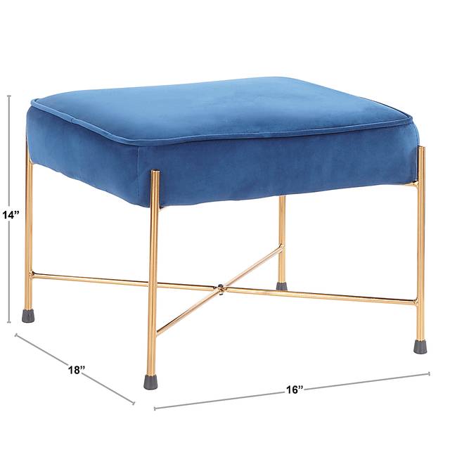 Desmare Blue Accent Chair and Ottoman - Thumbnail - Image 12