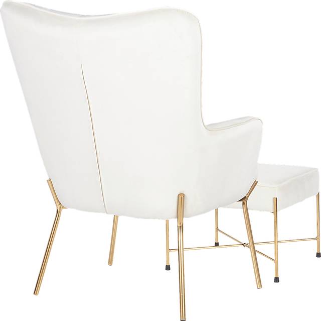 Desmare Cream Accent Chair and Ottoman - Thumbnail - Image 3