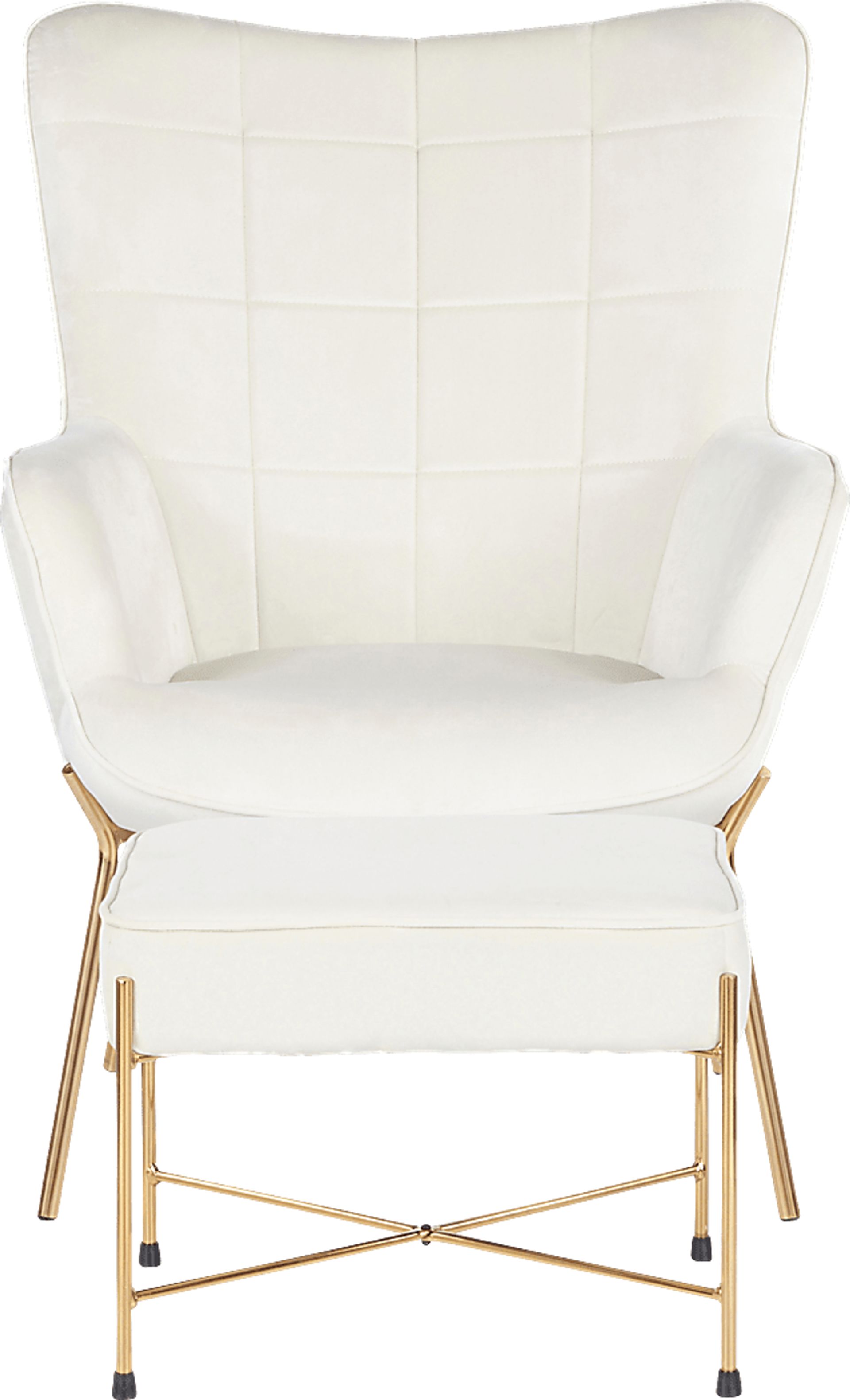 Desmare Cream Accent Chair and Ottoman - Image 5