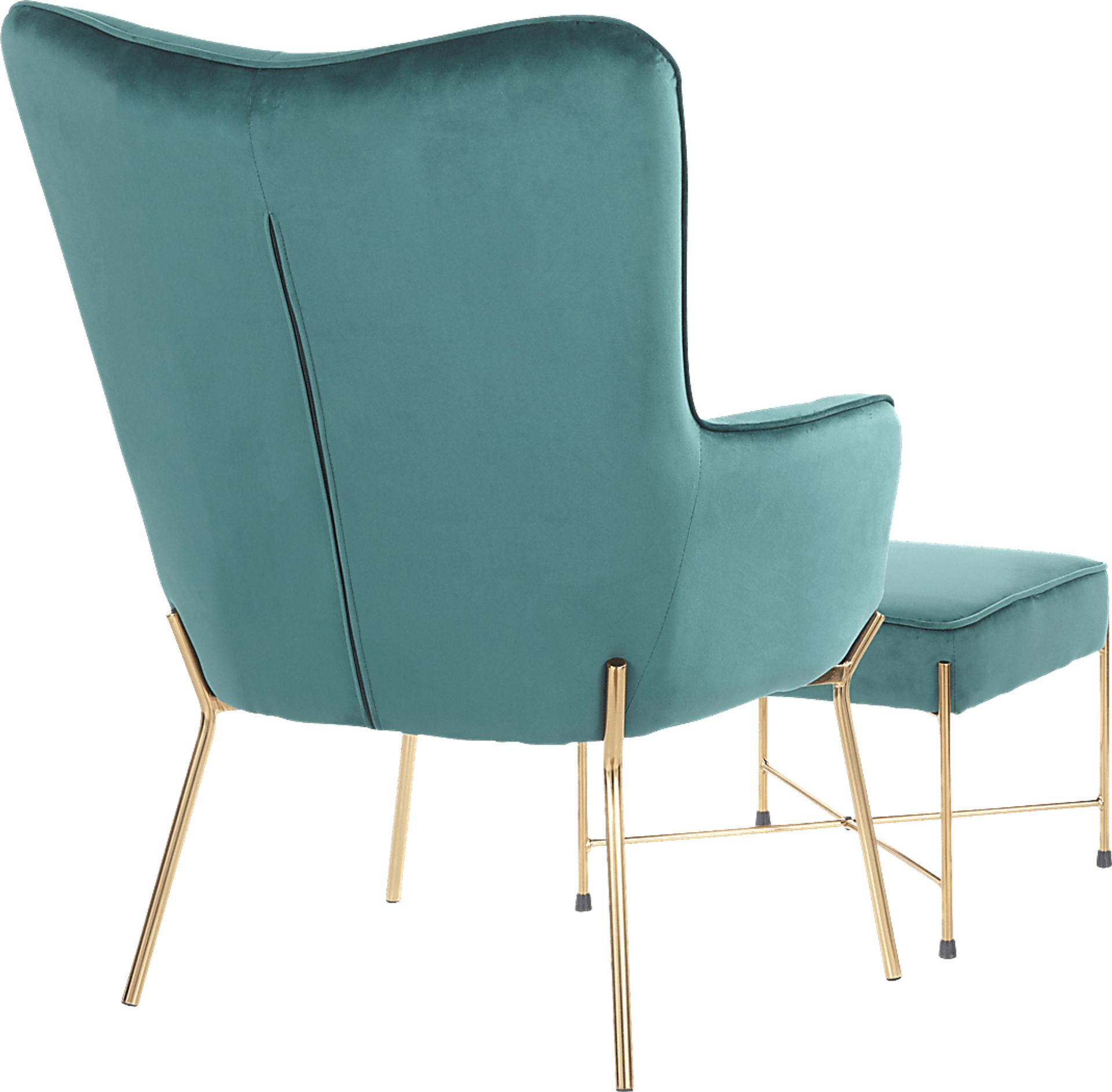Desmare Green Accent Chair and Ottoman - Image 3