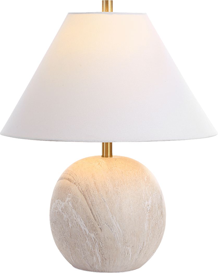 Desoto Lake Beige Lamp