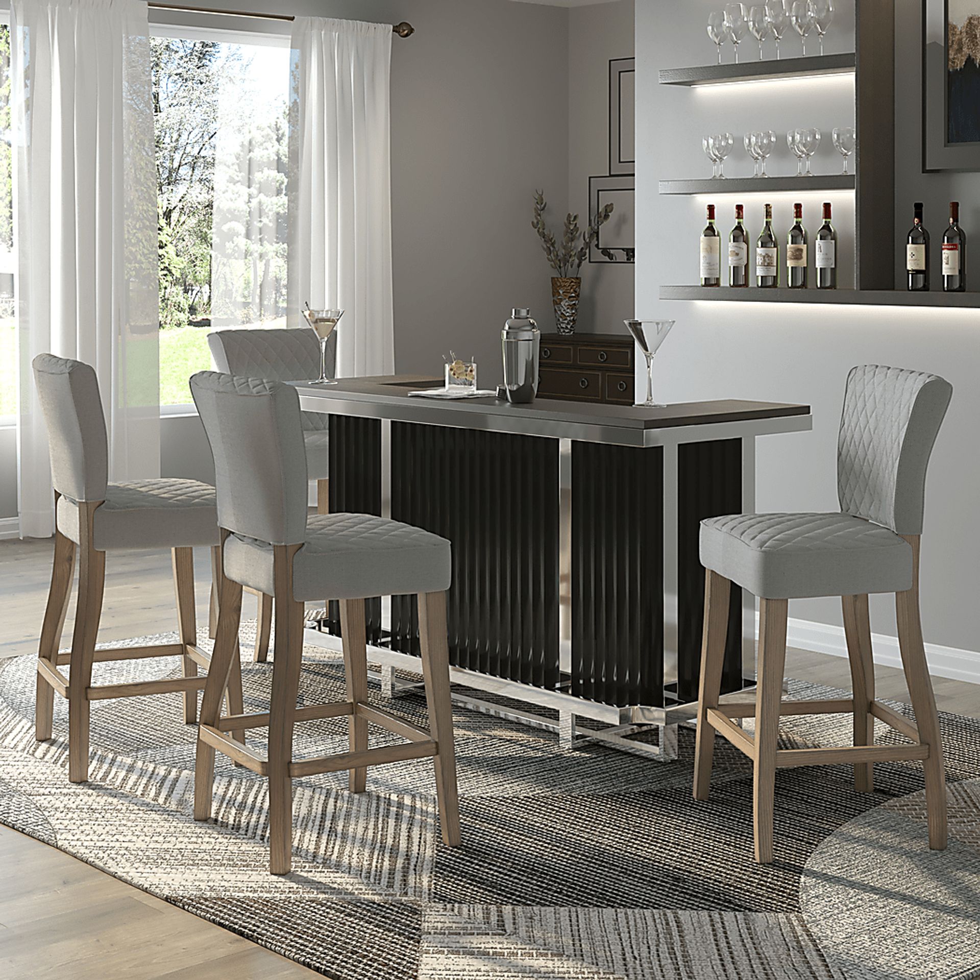 Desportes Black 5 Pc. Bar Set - Image 1