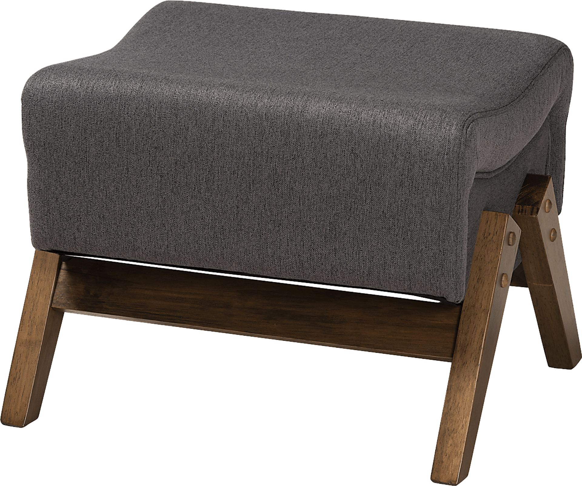 Detillion Dark Gray Ottoman - Image 1