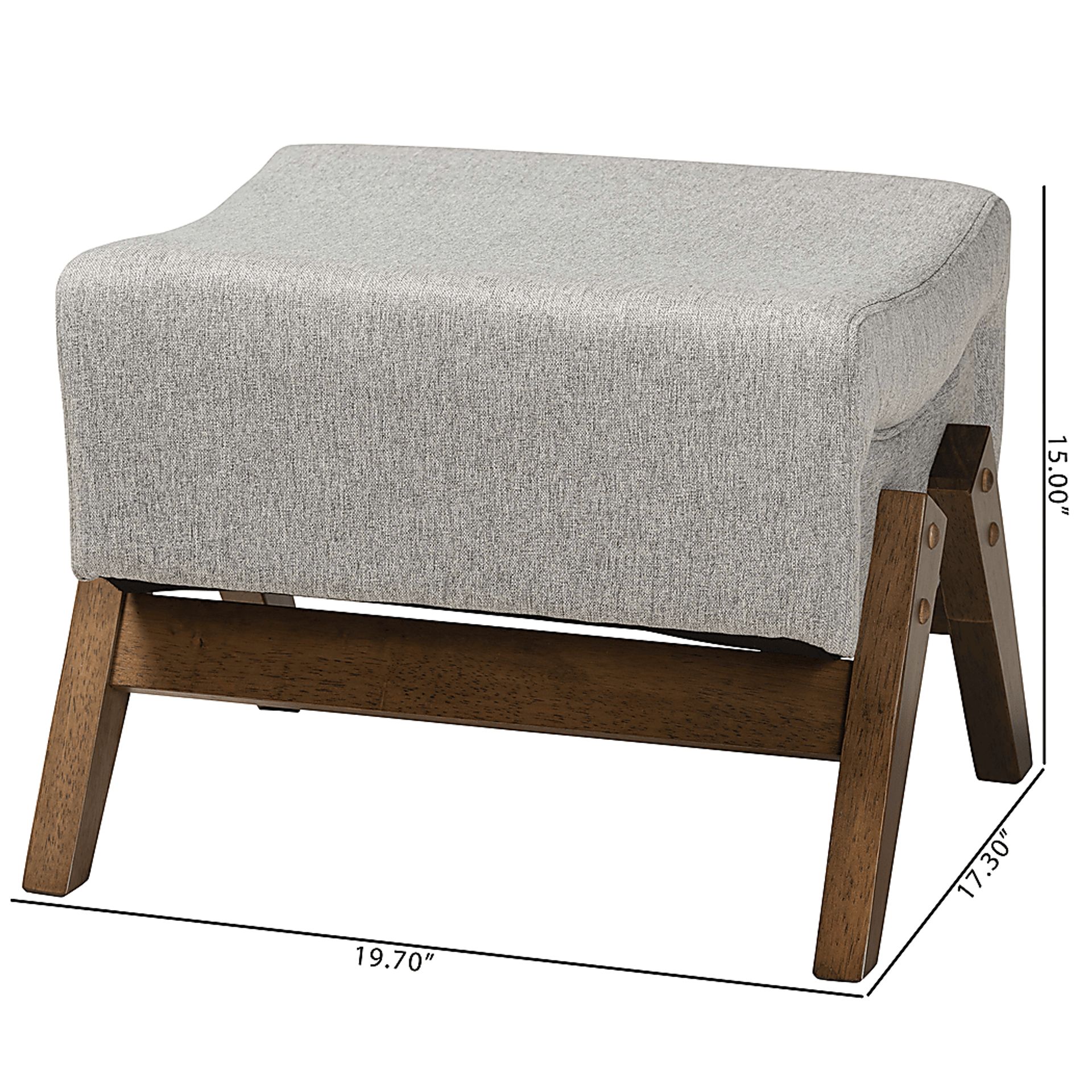 Detillion Light Gray Ottoman - Image 8