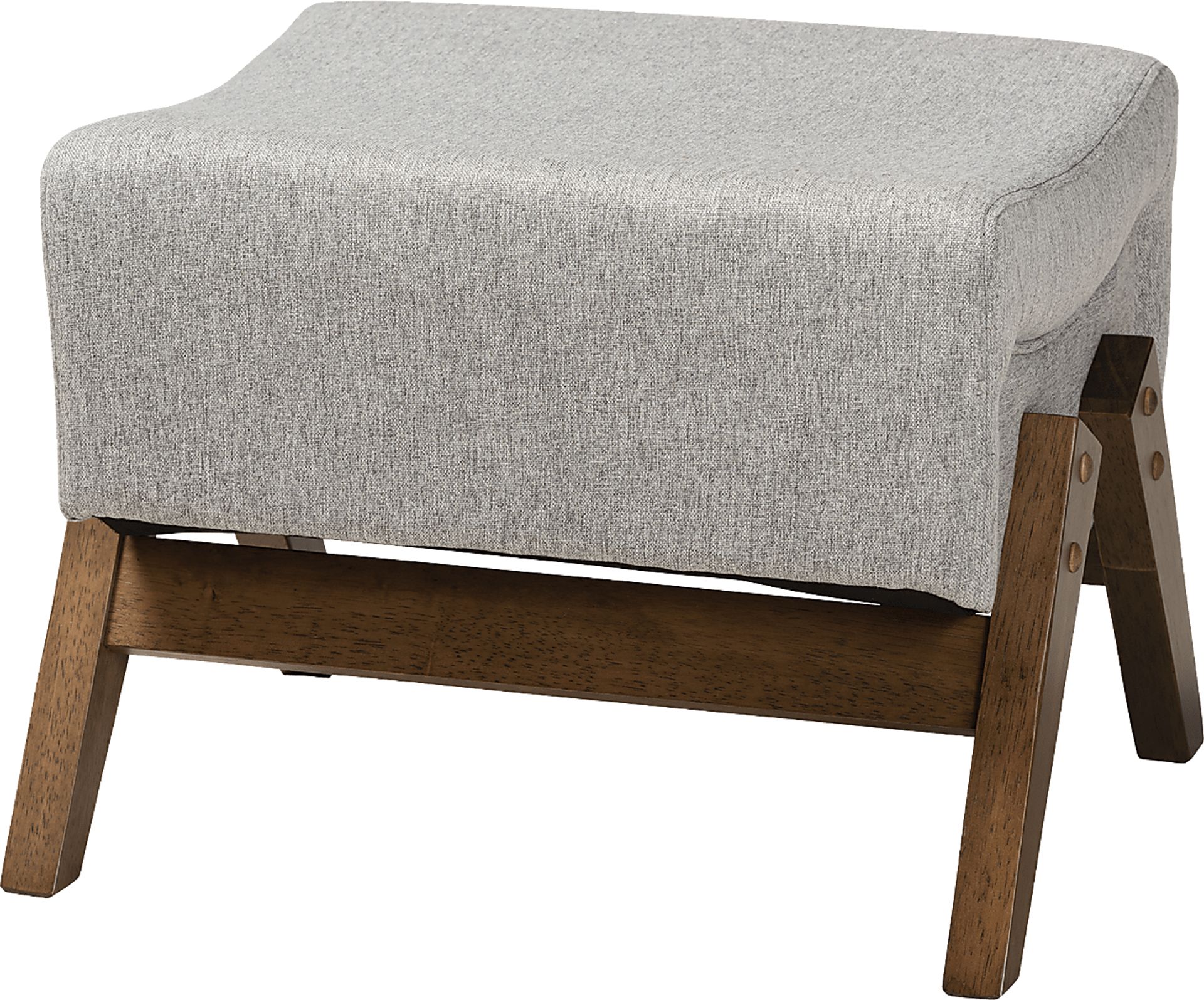 Detillion Light Gray Ottoman - Image 1