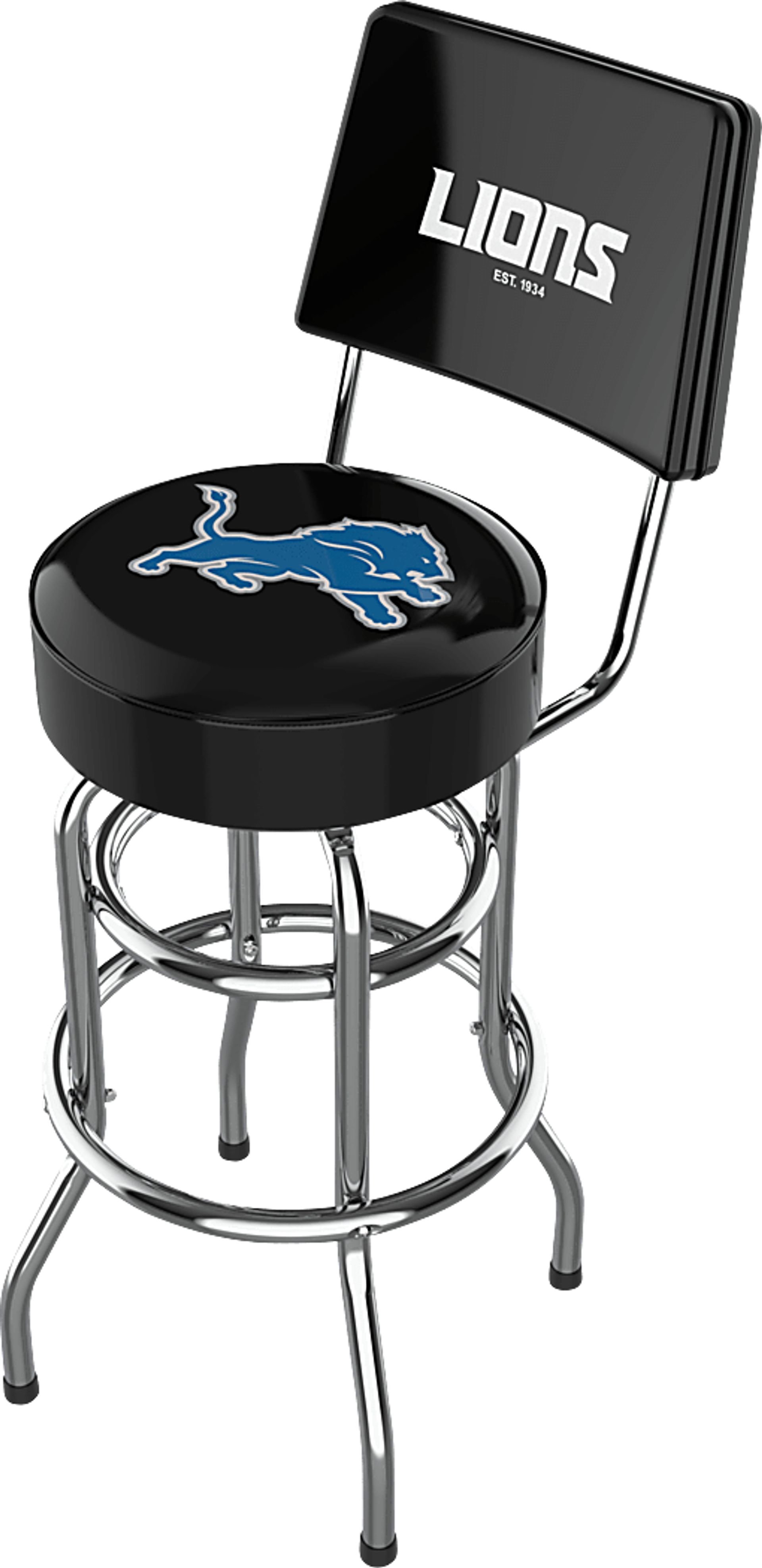 Detroit Lions Black Barstool - Image 1