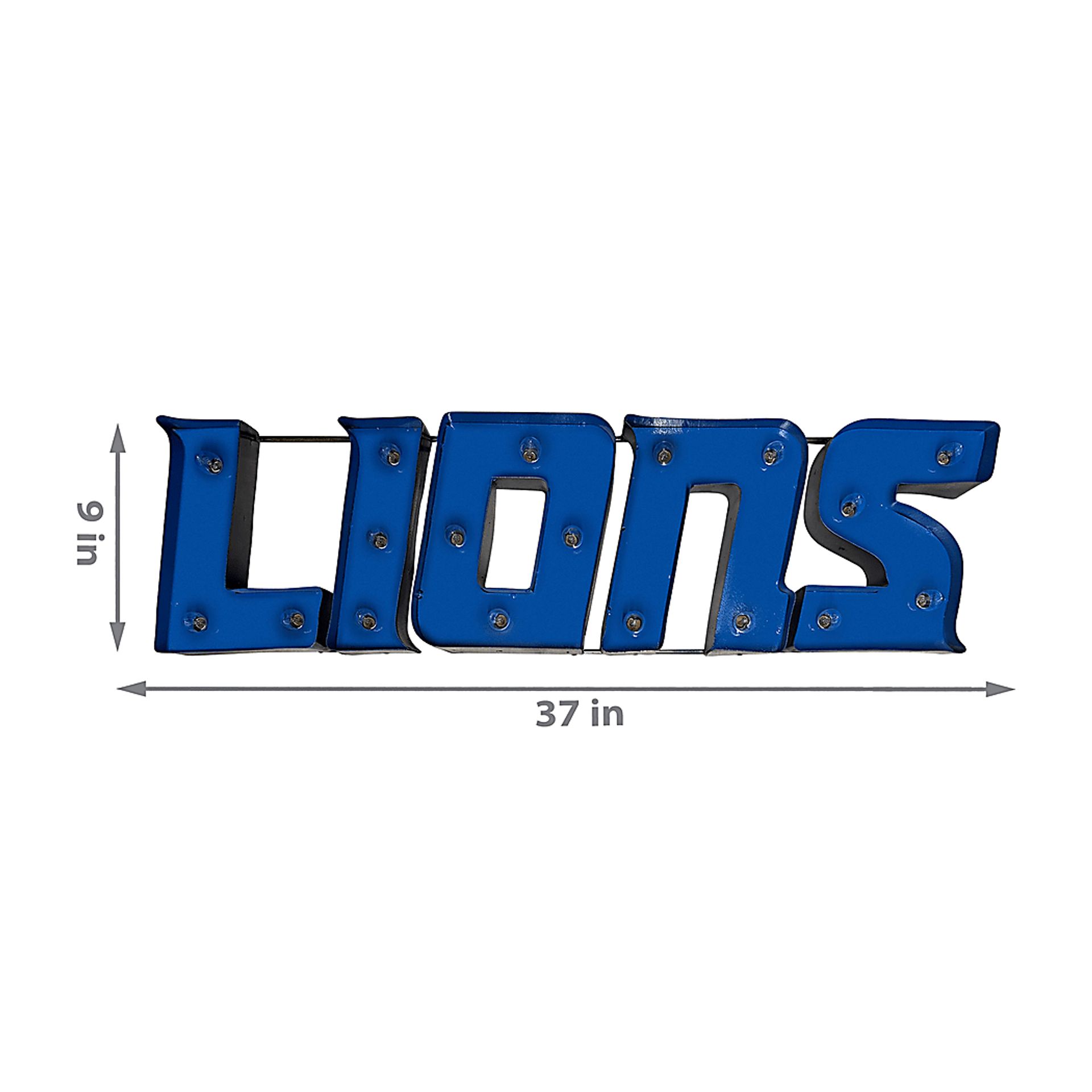 Detroit Lions Blue Metal Wall Decor - Image 4