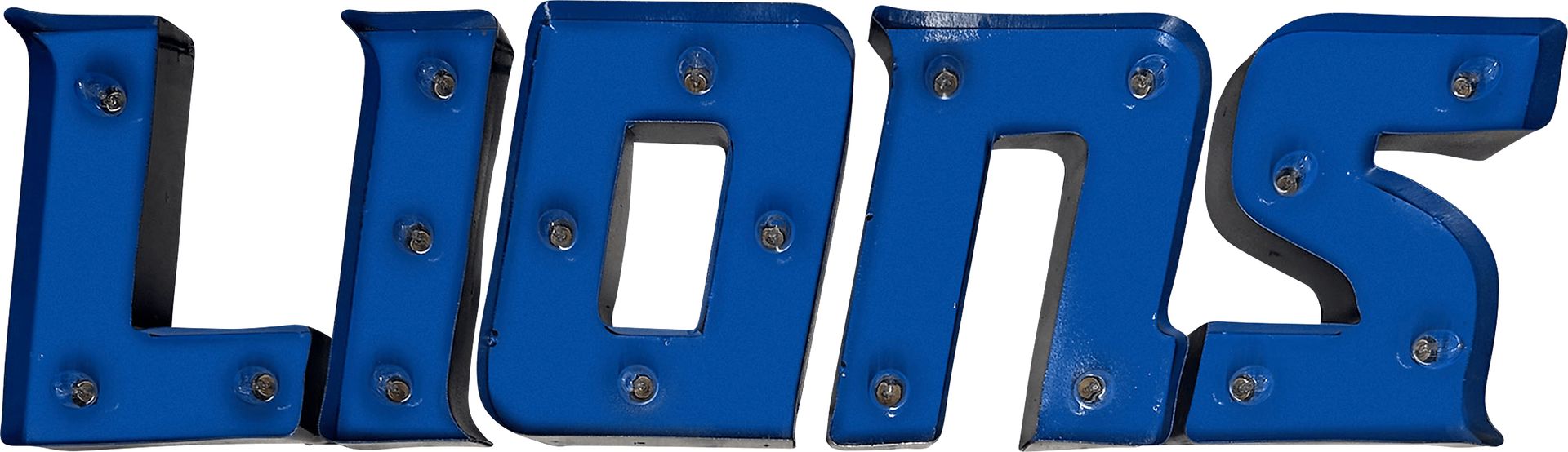 Detroit Lions Blue Metal Wall Decor - Image 1