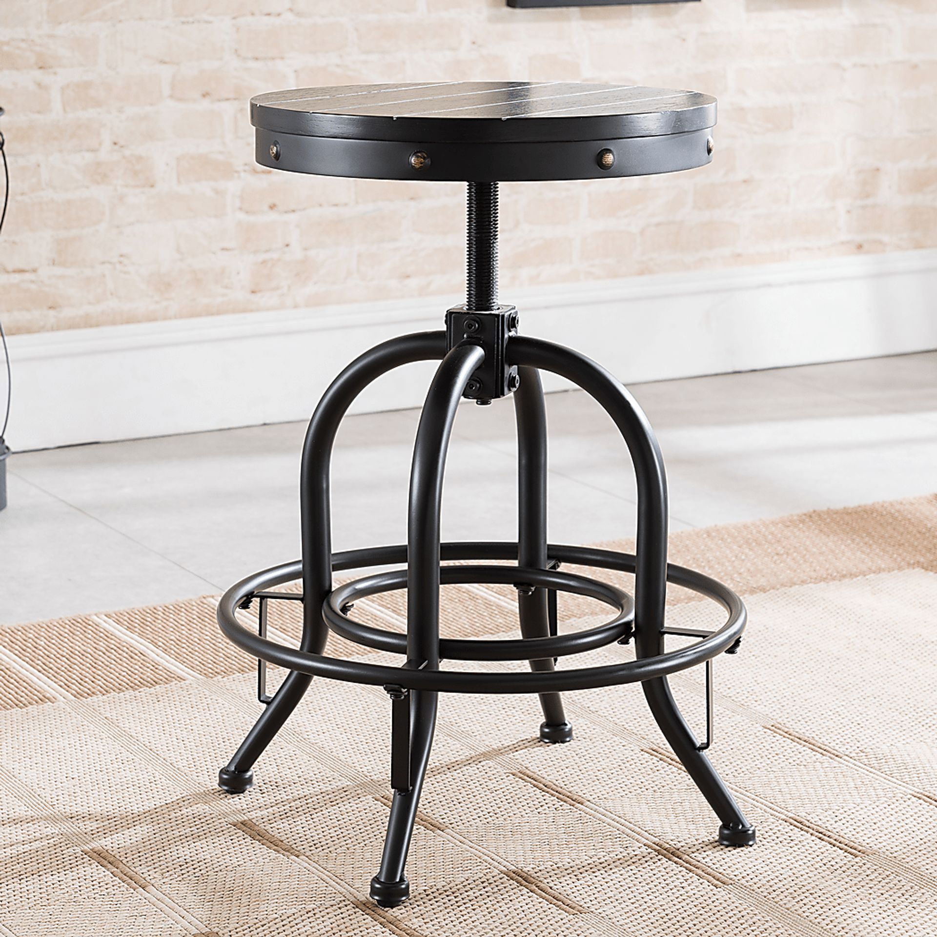 Detwiler Black Adjustable Office Chair - Image 5