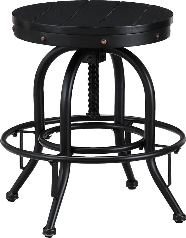 Detwiler Black Adjustable Office Chair - Thumbnail - Image 1