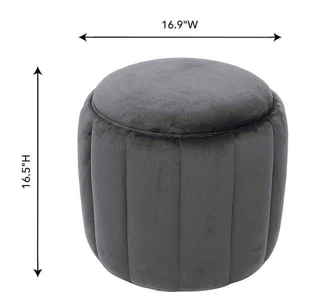Devaal Gray Ottoman - Thumbnail - Image 4