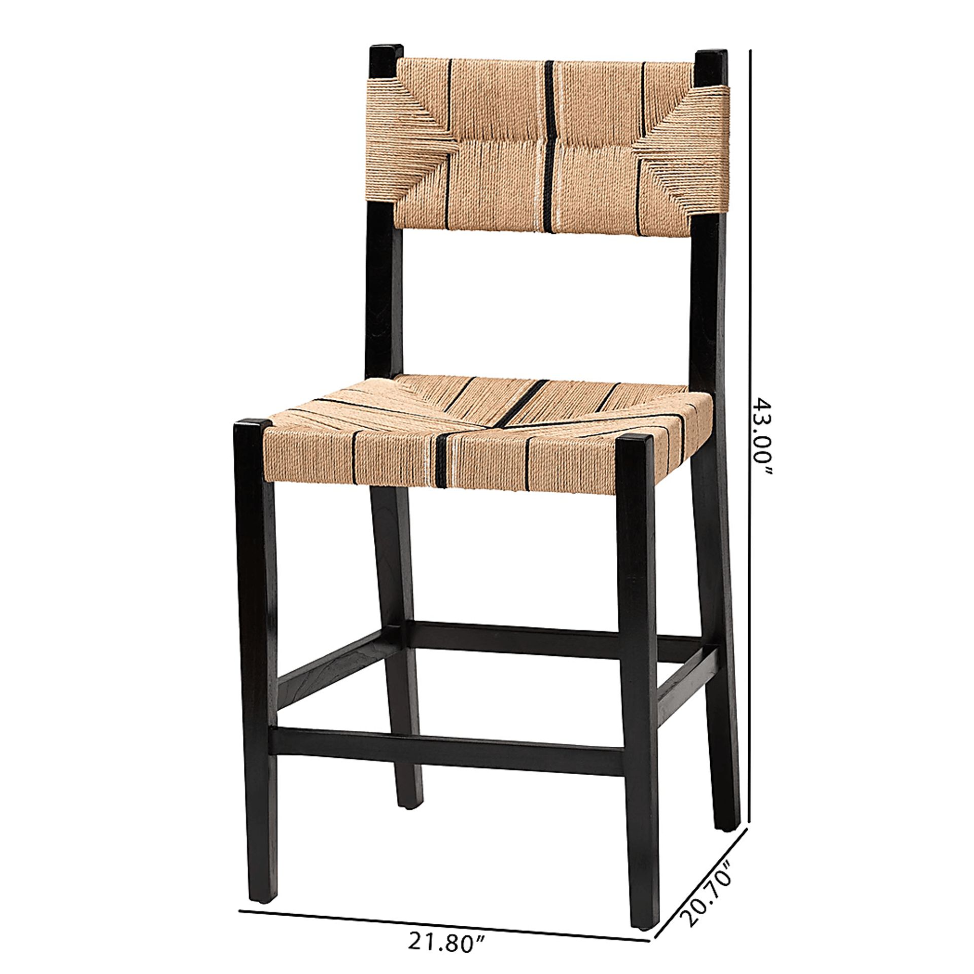 Devanshire Black Counter Stool, Set of 2 - Image 8