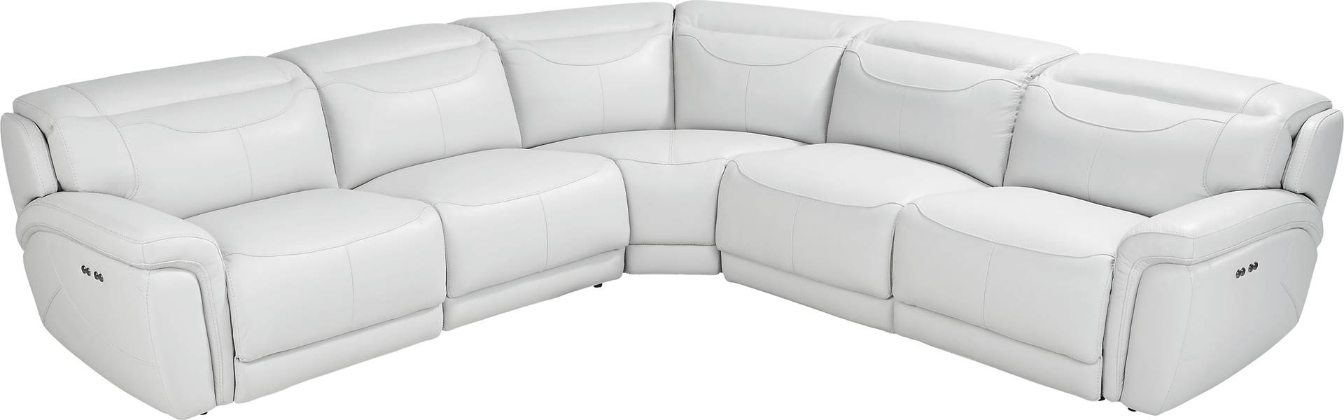 5 pc dual power reclining sectional
