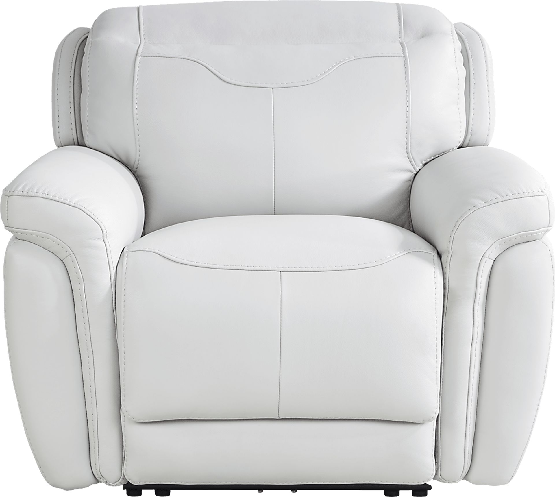 Devero Gray Leather Dual Power Recliner - Image 3
