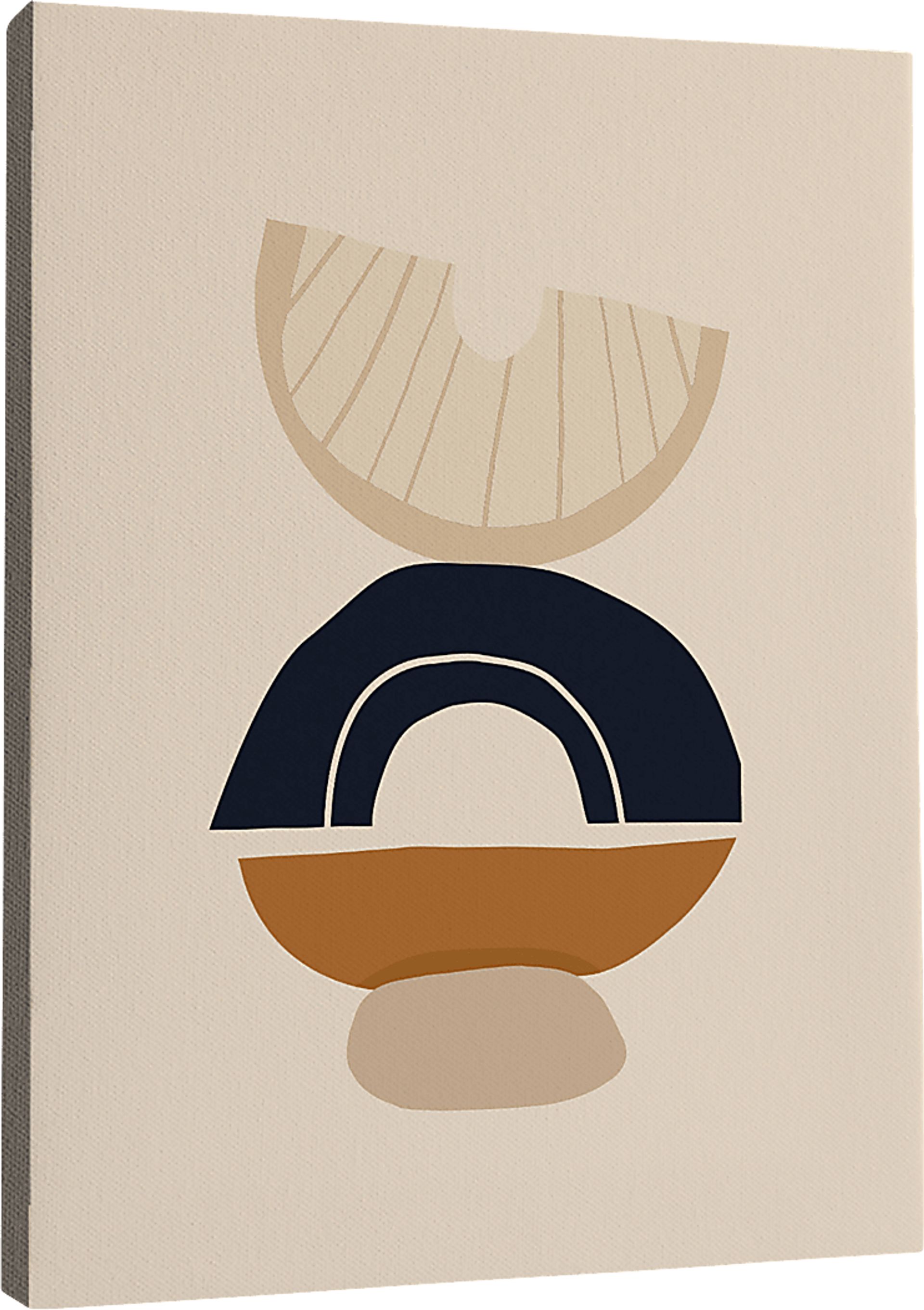 Devers Cream Canvas Wall Art - Image 1