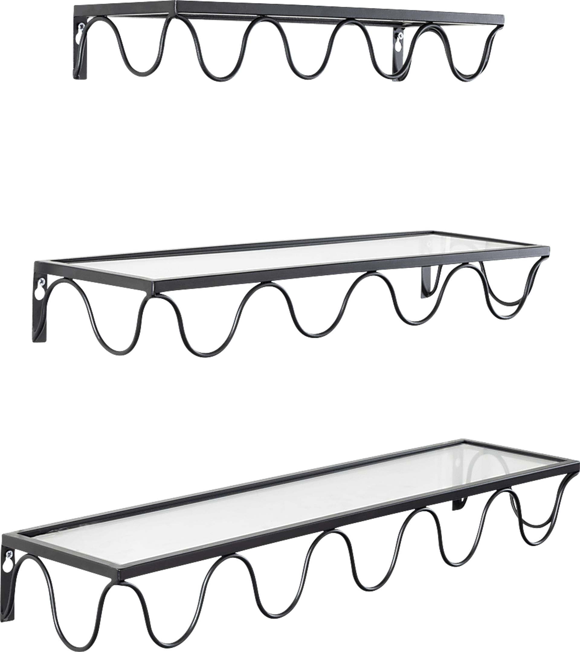 Devi Black Shelf, Set of 3 - Image 7
